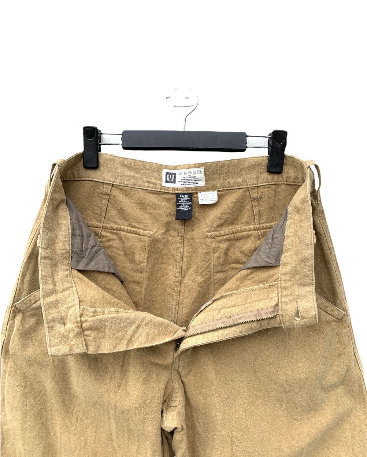 Gap Brushed Flannel Field Officer Pants Khaki Thick Cotton Size US 33 - 9 Thumbnail