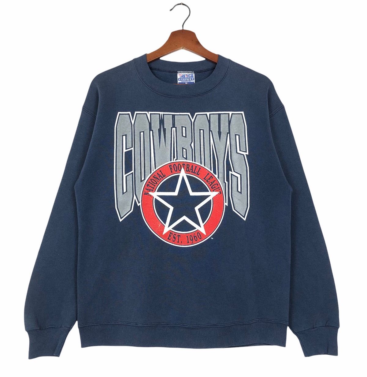 image of 90's Dallas Cowboys Sweatshirt Nfl in Blue, Men's (Size Medium)