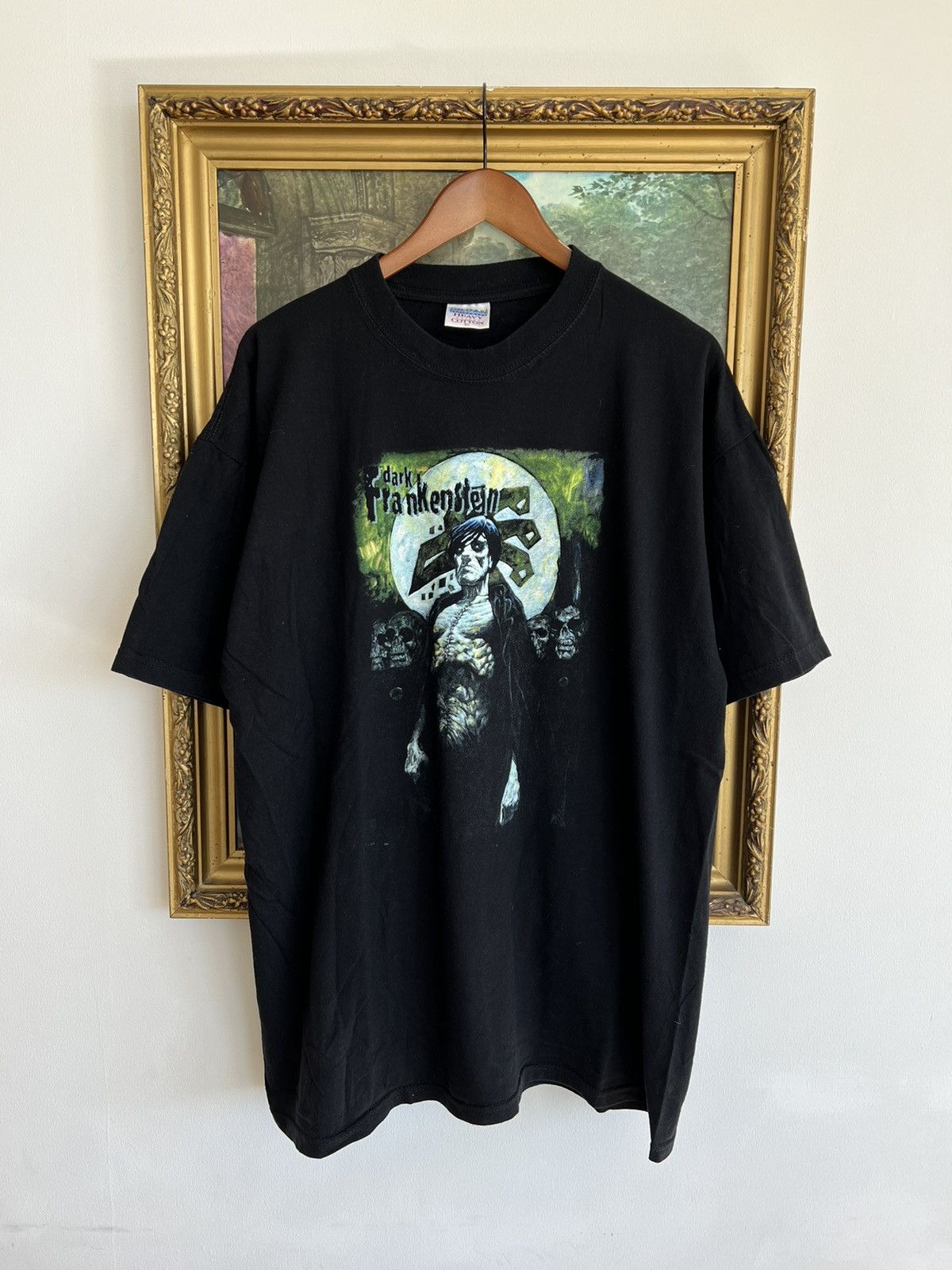 Band Tees Vintage 2000s Frankenstein Horror Movie Promo Black Tee Size US XL / EU 56 / 4 - 1 Thumbnail