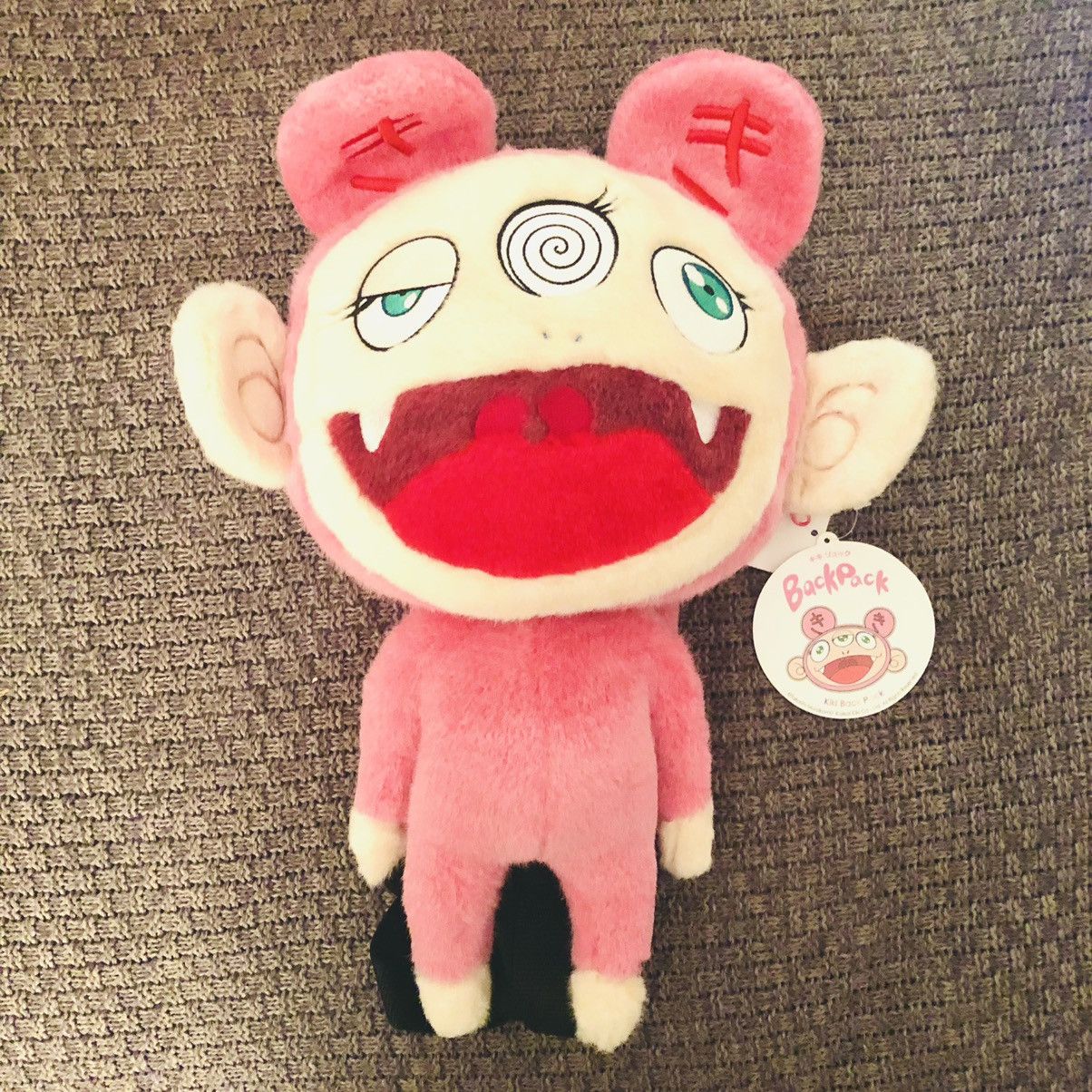 image of Takashi Murakami Kiki Plush Backpack in Pink, Men's