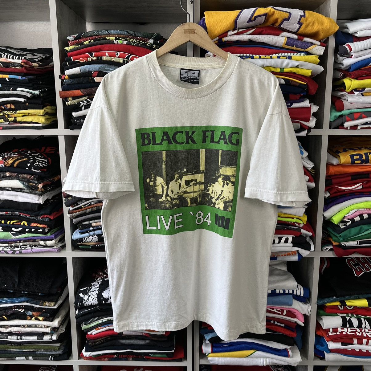 Band Tees × Rock Tees × Vintage VINTAGE 80s BLACK FLAG LIVE 
