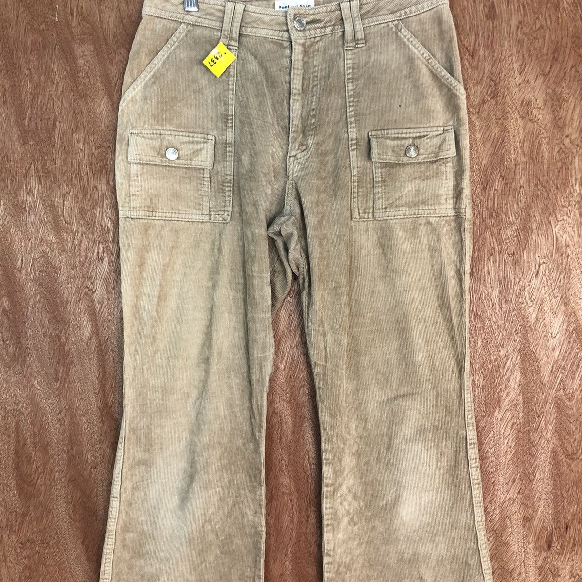 Japanese Brand DLL Feel & Ease Brown Corduroy bush Pants #2337 Size 27" / US 4 / IT 40 - 4 Thumbnail