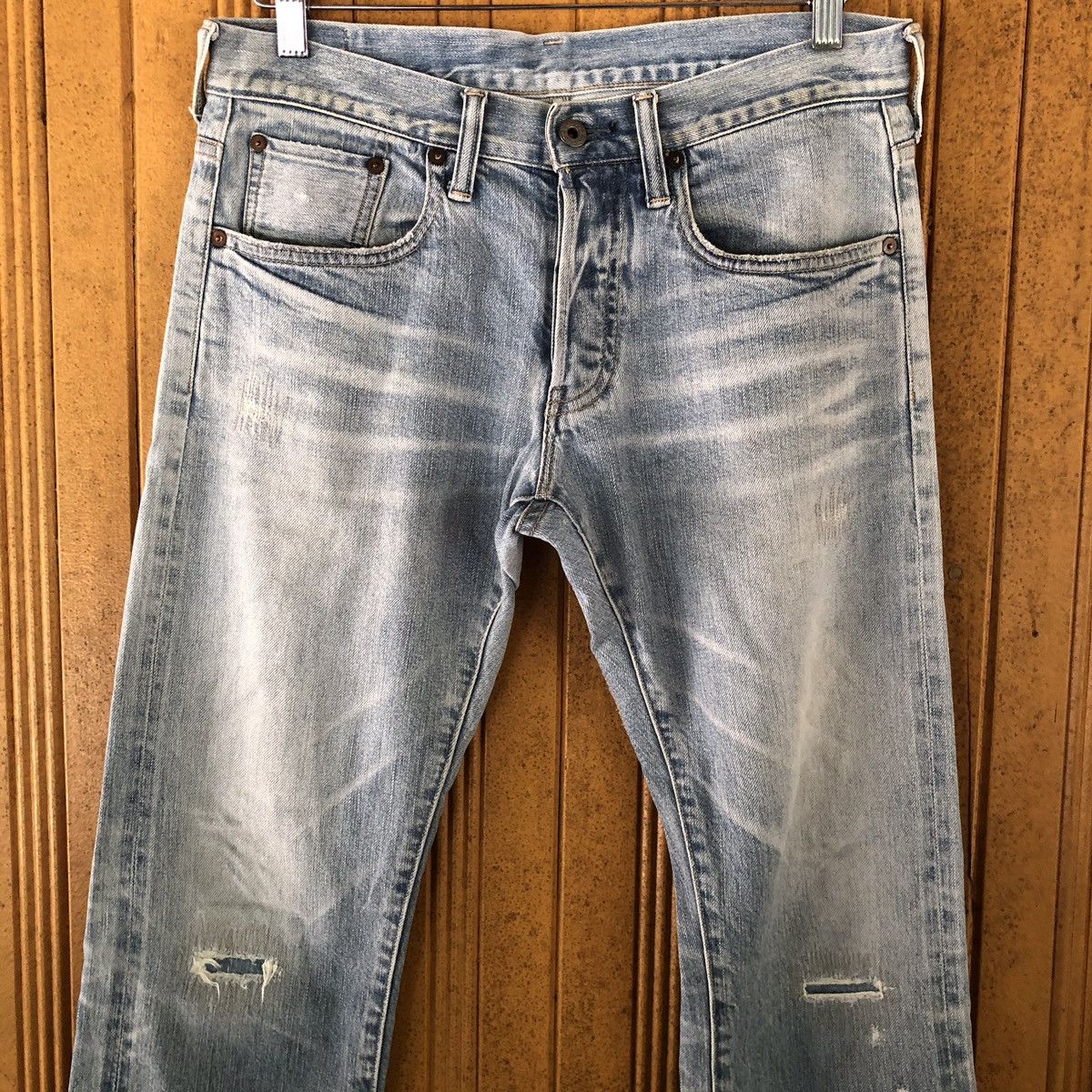 Japanese Brand Every Garment Guaranteed selvedge distressed denim Size US 31 - 2 Thumbnail