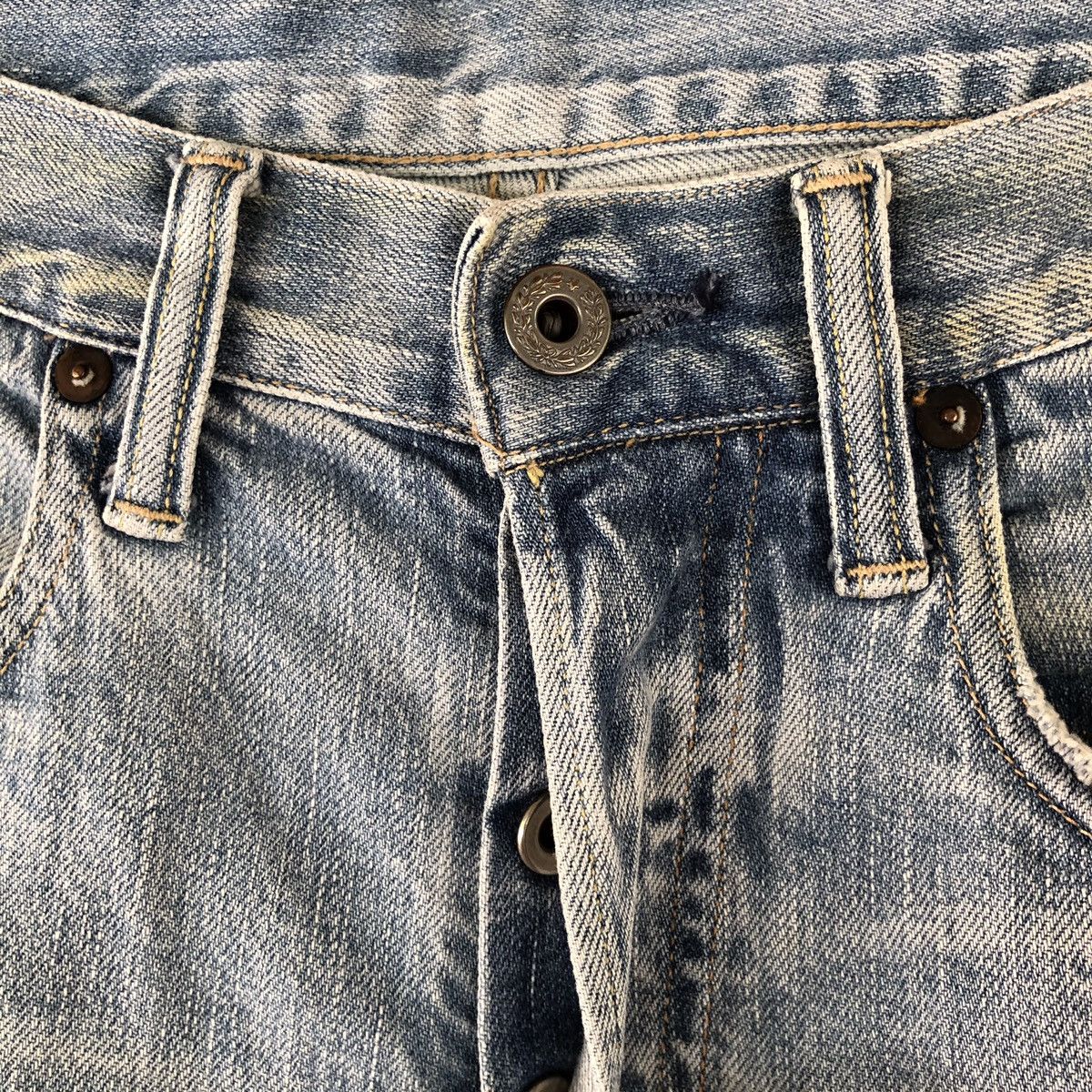 Japanese Brand Every Garment Guaranteed selvedge distressed denim Size US 31 - 3 Thumbnail