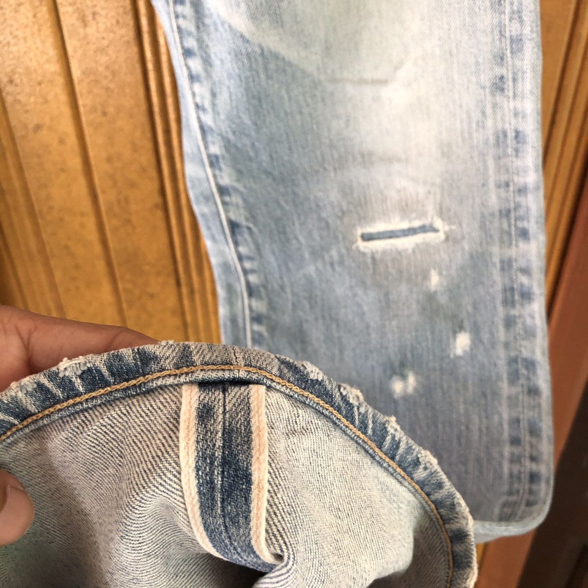 Japanese Brand Every Garment Guaranteed selvedge distressed denim Size US 31 - 5 Thumbnail