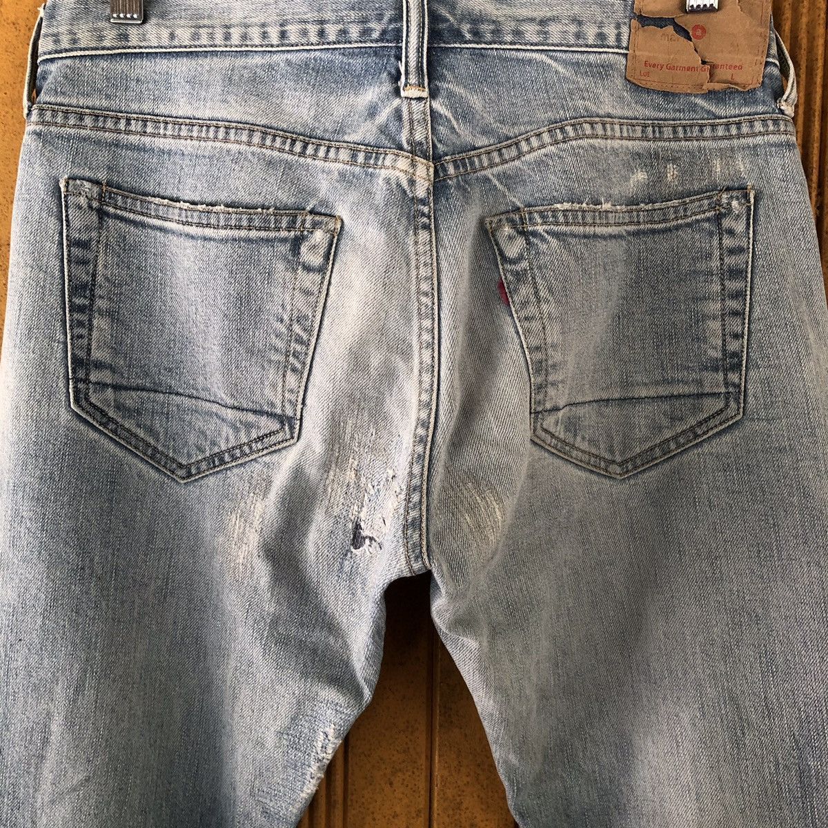 Japanese Brand Every Garment Guaranteed selvedge distressed denim Size US 31 - 8 Thumbnail