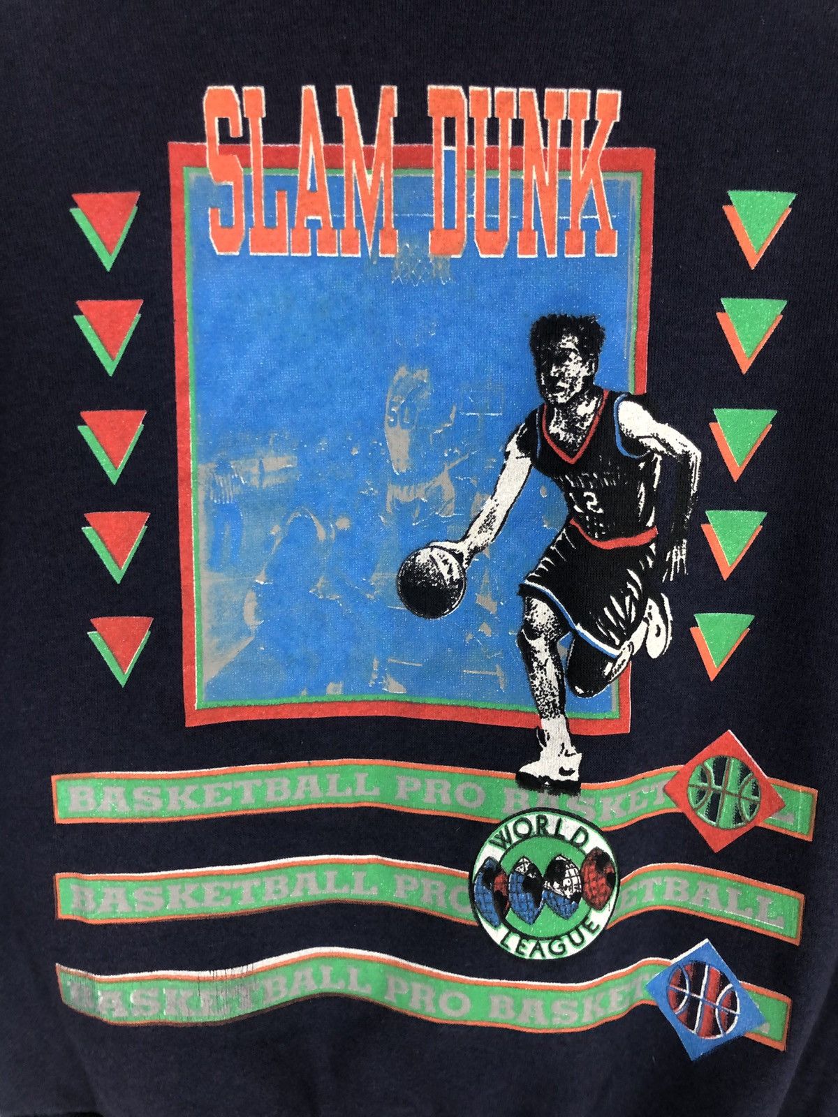Cartoon Network × Japanese Brand × Vintage Rare Vintage 90' SLAMDUNK Anime Print Sweatshirt Size US M / EU 48-50 / 2 - 3 Thumbnail