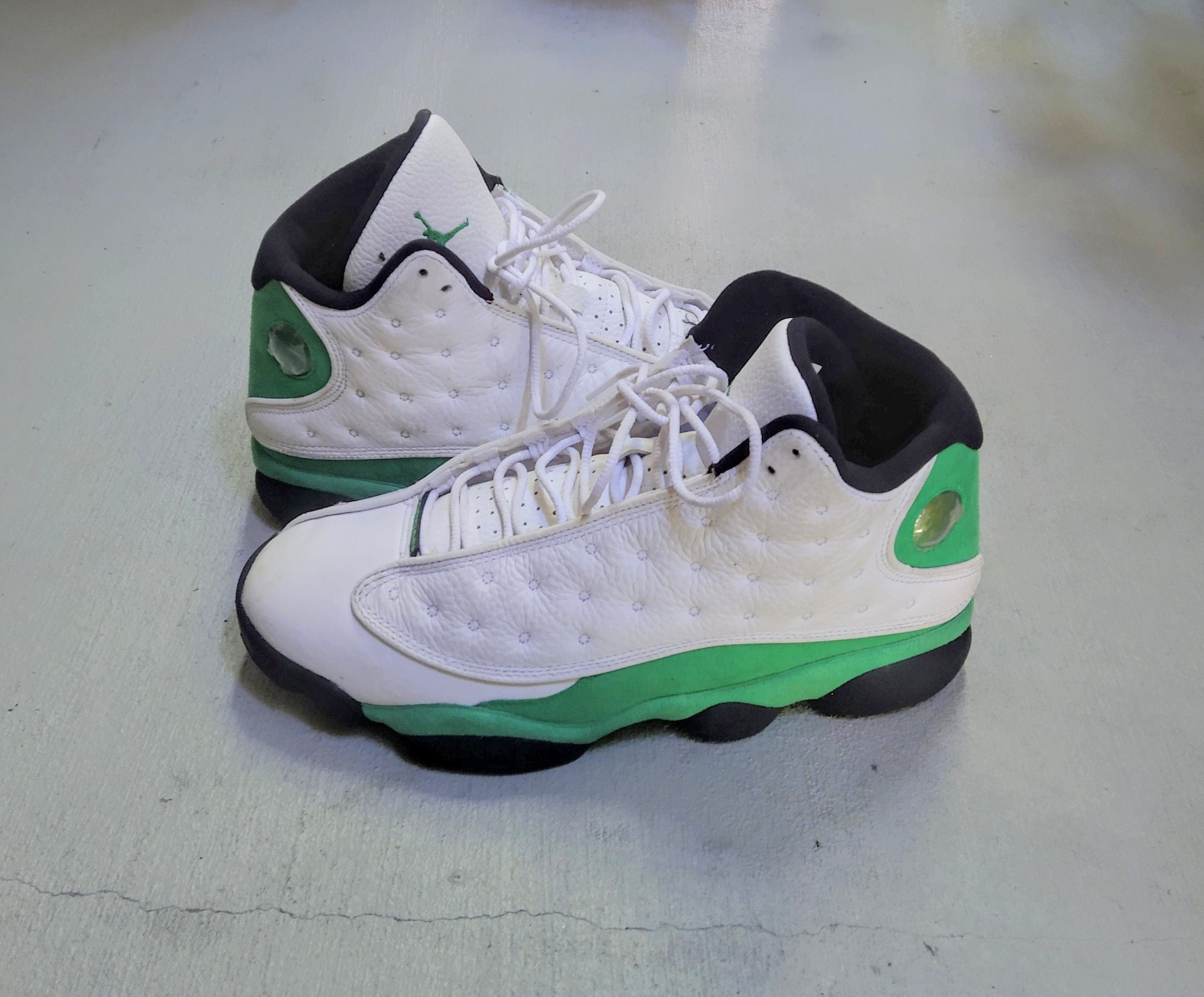 Pre-owned Jordan Nike Air Jordan 13 Lucky Green Size 10.5 Db6537-113 Shoes In Green/white