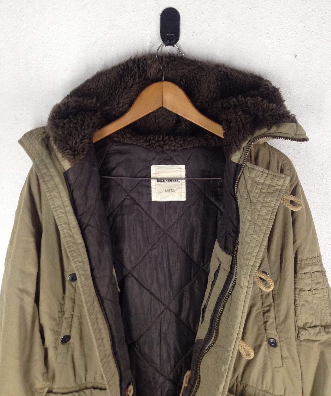 Japanese Brand Back Number Jacket Parka hoodie Japanese Brand Size US L / EU 52-54 / 3 - 3 Thumbnail