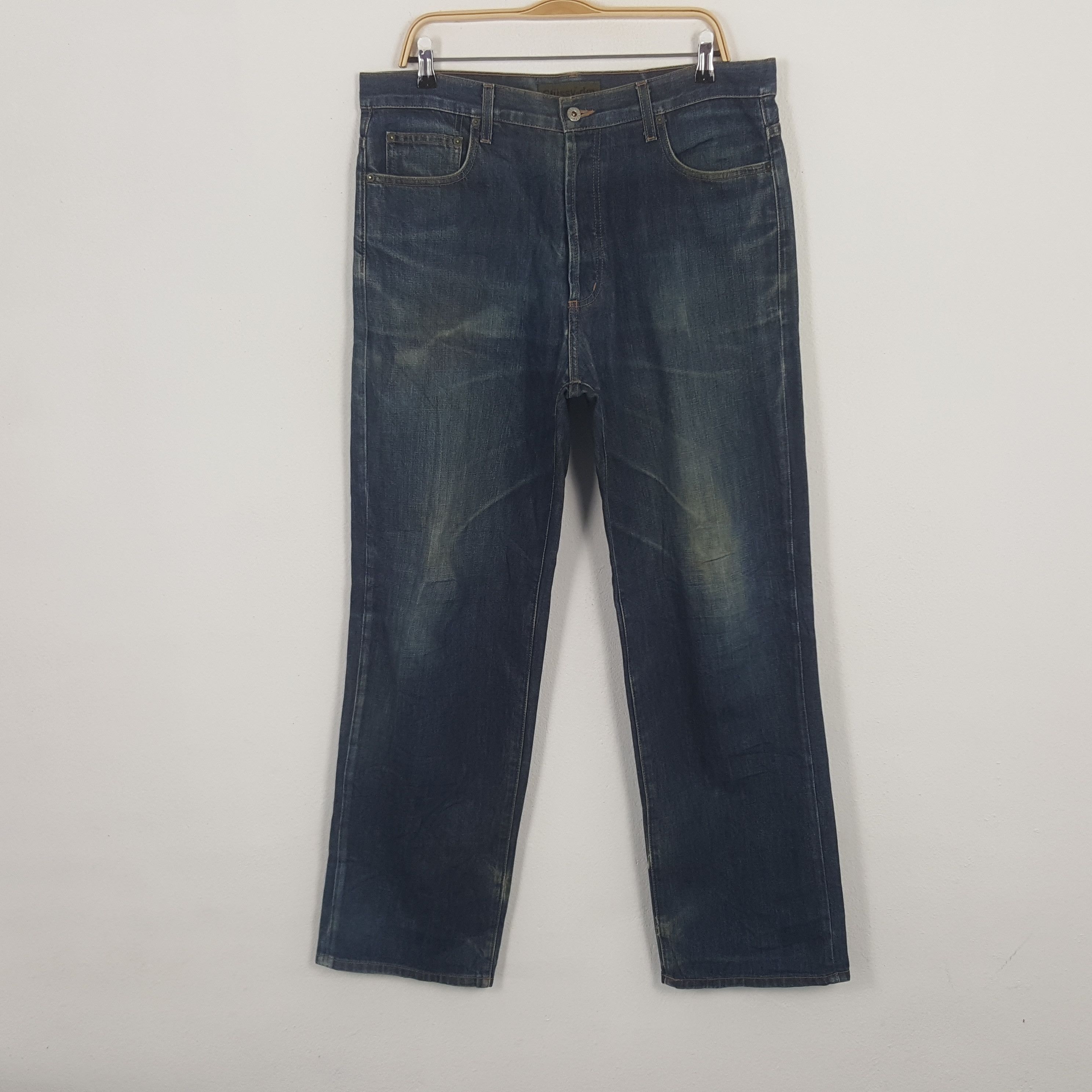 Stussy × Vintage Vintage Stussy USA Custom Blues Logo Design Denim Jeans Size US 37 - 4 Thumbnail