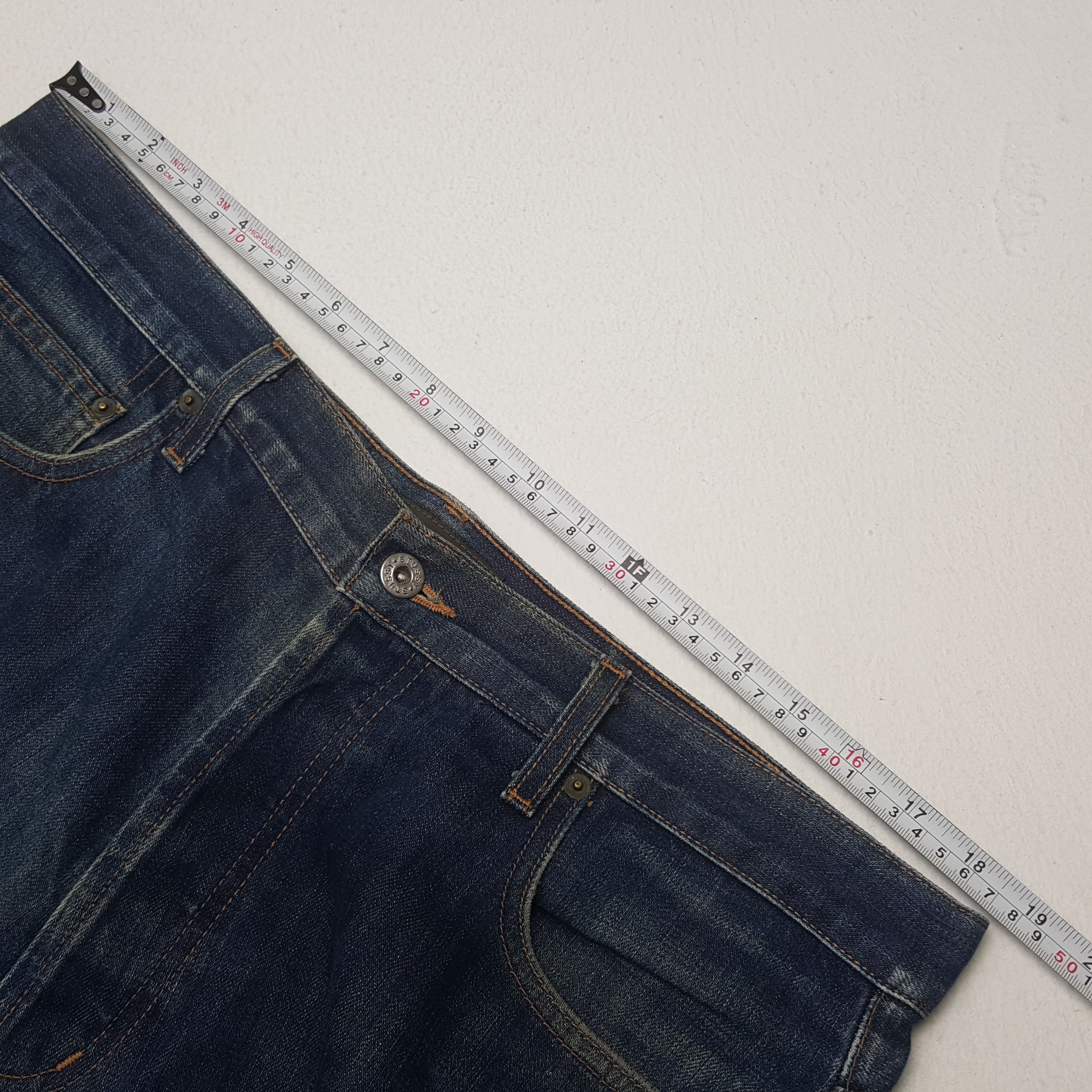 Stussy × Vintage Vintage Stussy USA Custom Blues Logo Design Denim Jeans Size US 37 - 7 Thumbnail