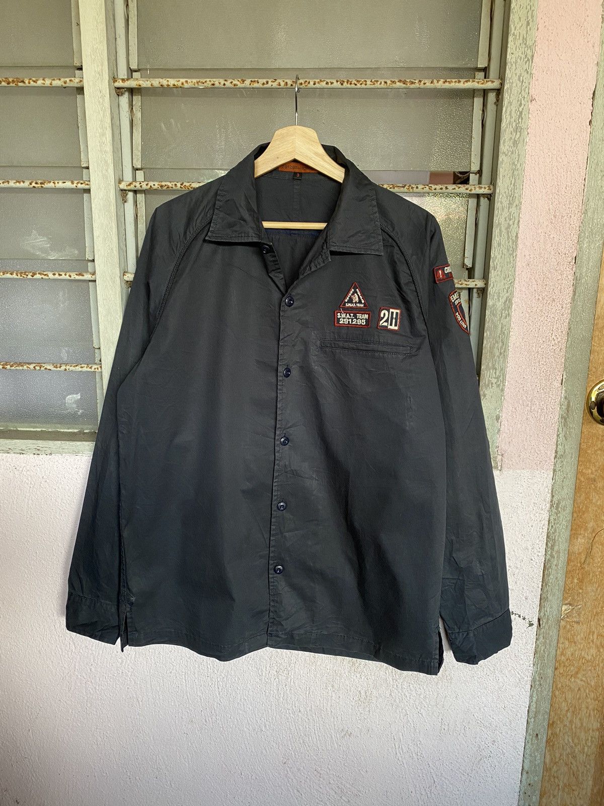 Japanese Brand 291295=Homme Military Uniform Shirt Size US L / EU 52-54 / 3 - 5 Thumbnail
