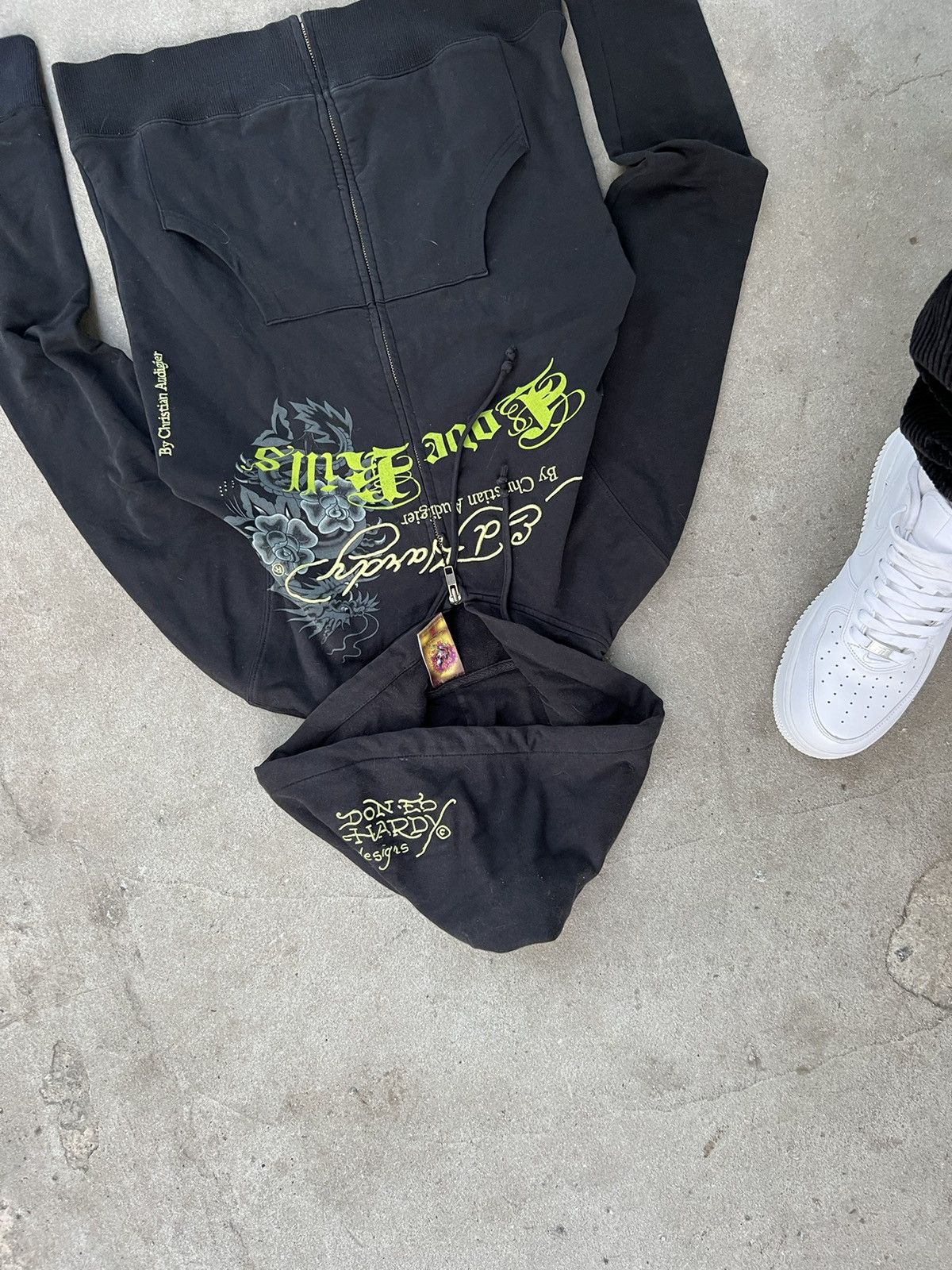 Ed Hardy Vintage Ed Hardy Hoodie Zipped Floral Size S / US 4 / IT 40 - 9 Thumbnail