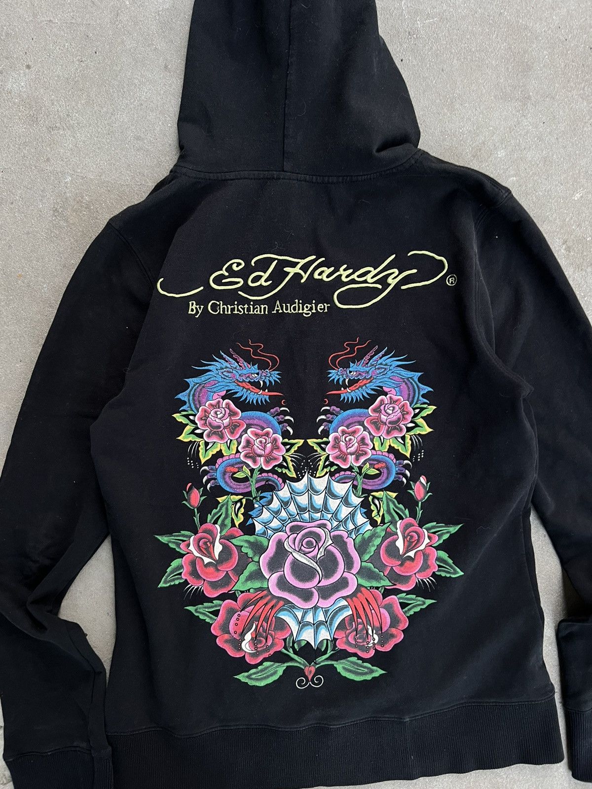 Ed Hardy Vintage Ed Hardy Hoodie Zipped Floral Size S / US 4 / IT 40 - 3 Thumbnail