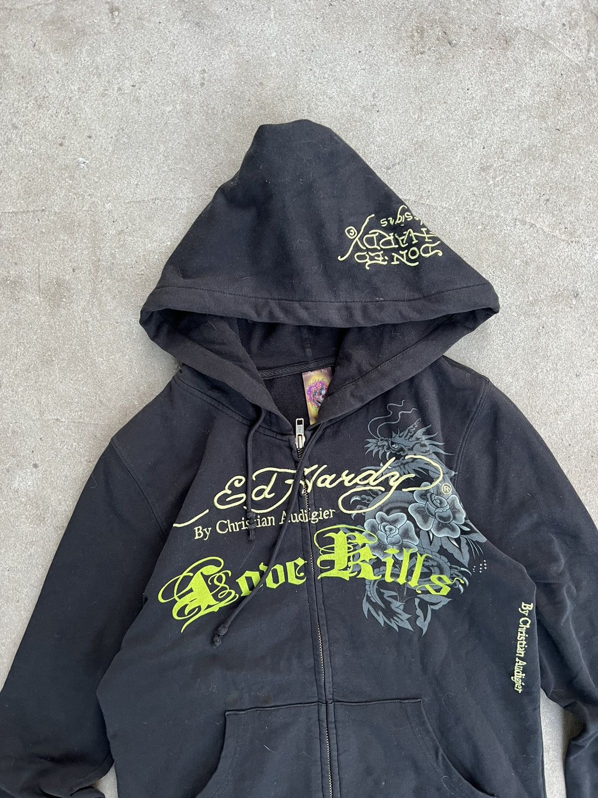 Ed Hardy Vintage Ed Hardy Hoodie Zipped Floral Size S / US 4 / IT 40 - 4 Thumbnail