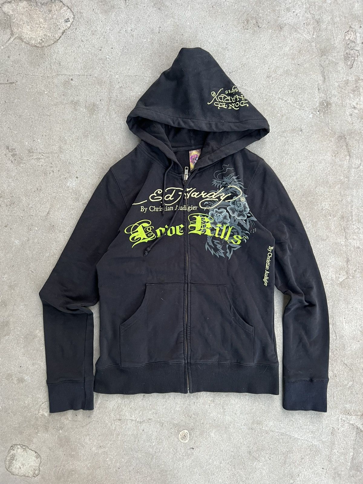 Ed Hardy Vintage Ed Hardy Hoodie Zipped Floral Size S / US 4 / IT 40 - 2 Thumbnail