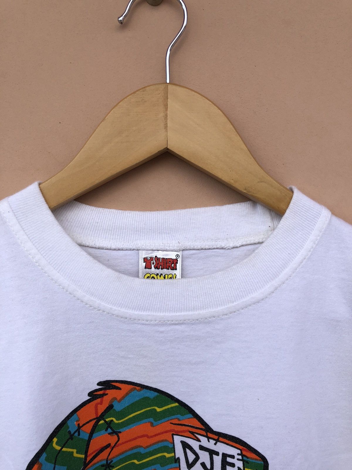 Cartoon Network Vintage 90s Flintstones Dj Fred Hip Hop Tee (Wacky Races) Size US L / EU 52-54 / 3 - 15 Thumbnail