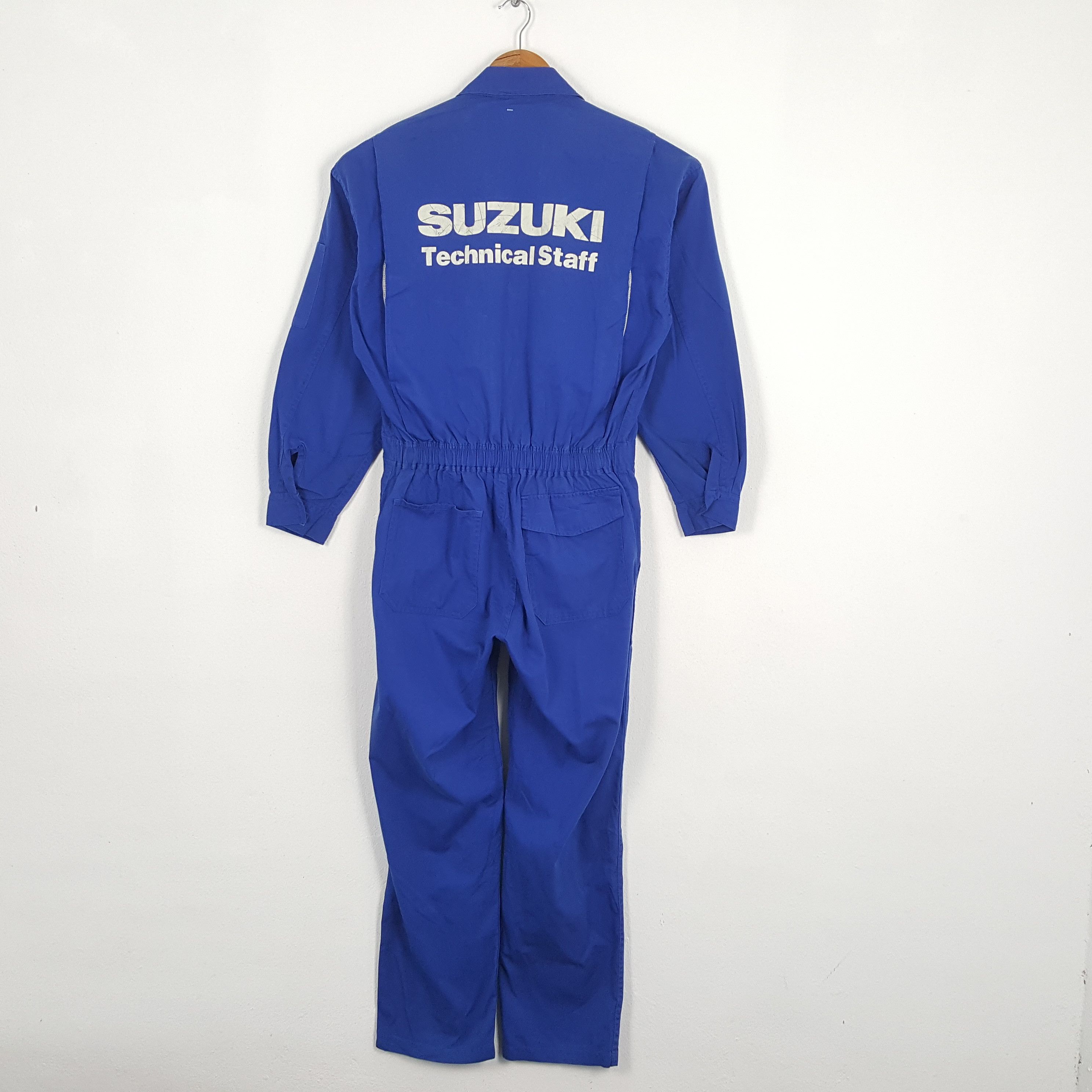 Japanese Brand × Vintage Vintage SUZUKI TECHNICAL STAFF Racing Team Coverall Jacket Size US M / EU 48-50 / 2 - 1 Thumbnail
