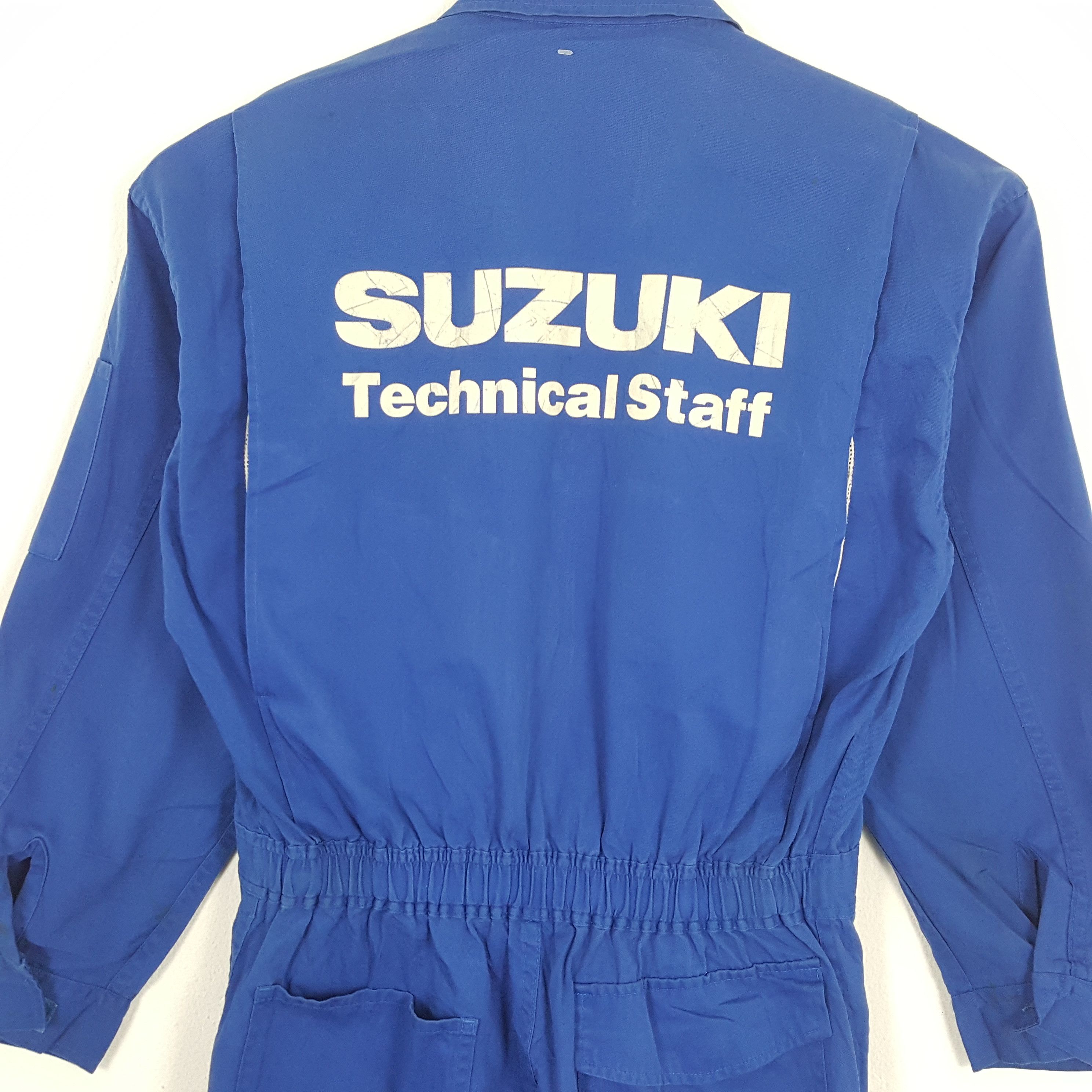 Japanese Brand × Vintage Vintage SUZUKI TECHNICAL STAFF Racing Team Coverall Jacket Size US M / EU 48-50 / 2 - 2 Thumbnail