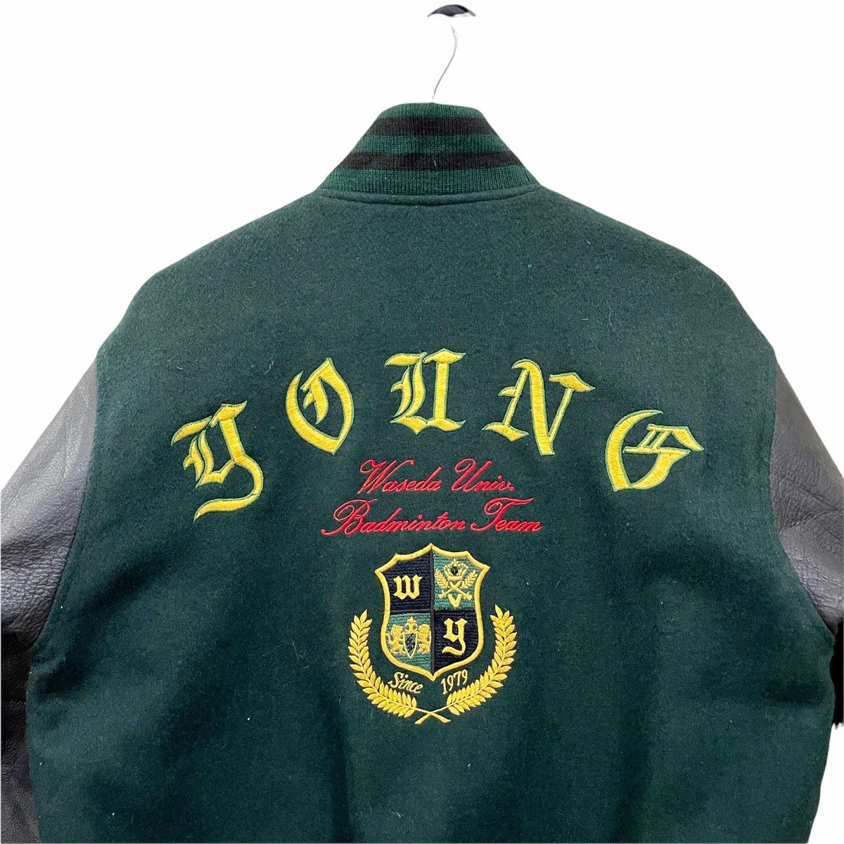 Japanese Brand Vintage 90s Japanese Brand Wool/Leather Varsity Jacket Size US L / EU 52-54 / 3 - 15 Thumbnail
