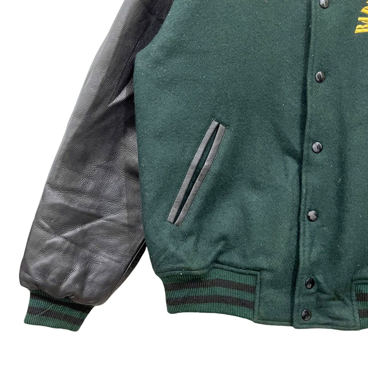 Japanese Brand Vintage 90s Japanese Brand Wool/Leather Varsity Jacket Size US L / EU 52-54 / 3 - 5 Thumbnail