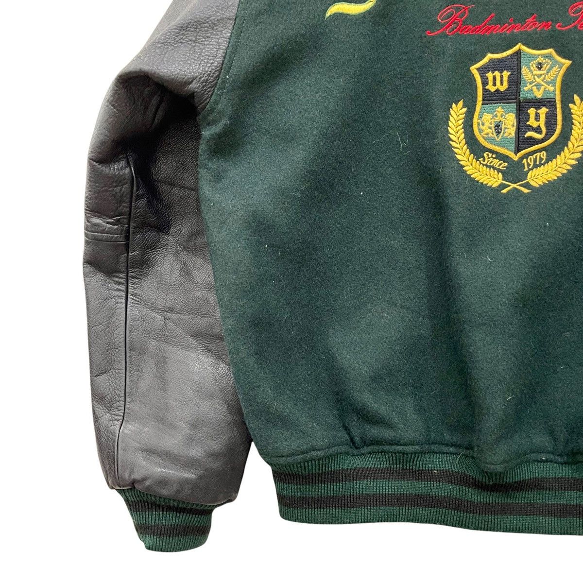 Japanese Brand Vintage 90s Japanese Brand Wool/Leather Varsity Jacket Size US L / EU 52-54 / 3 - 14 Thumbnail