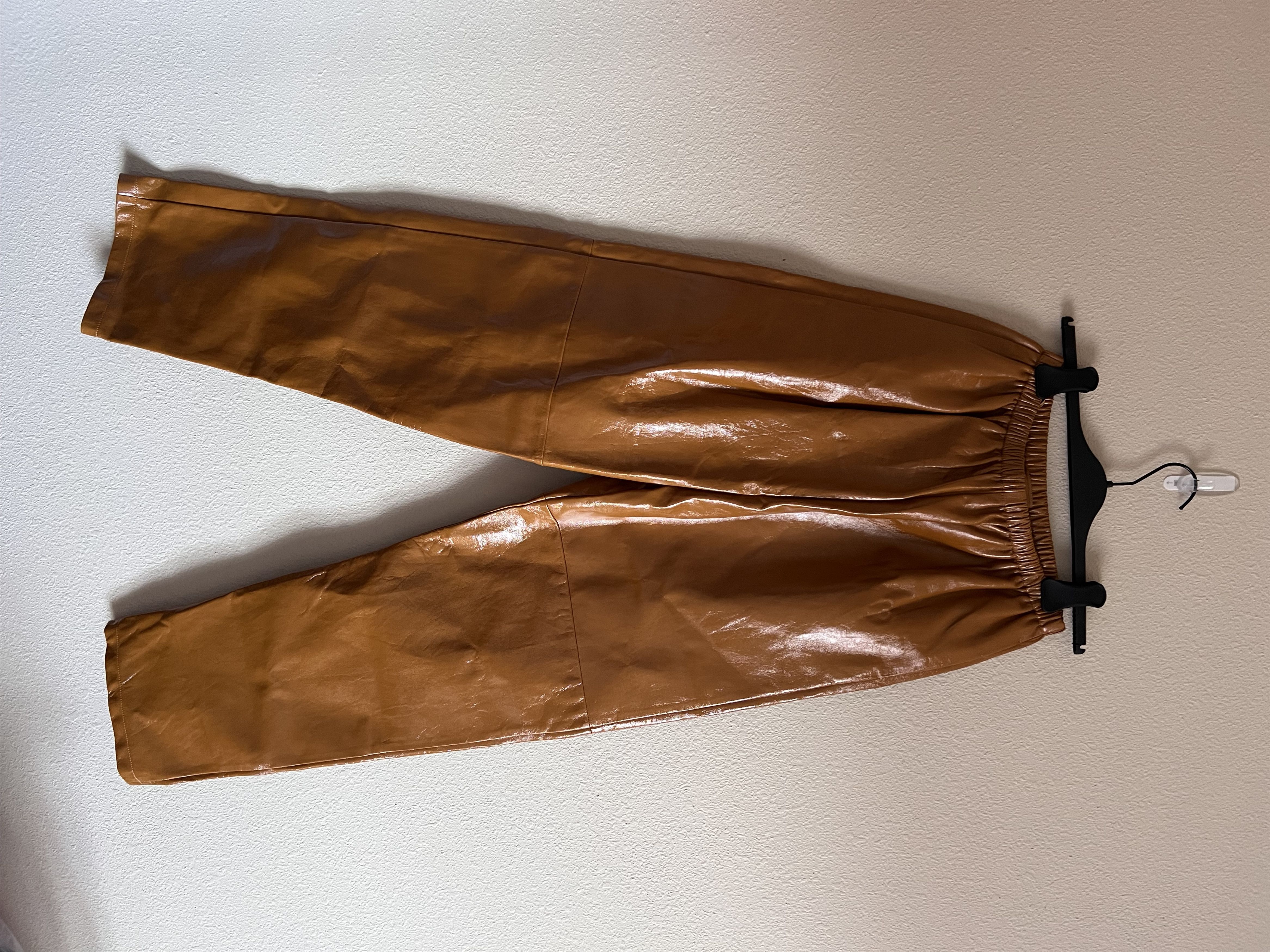 image of Prada Runway Leather Pants In Caramel, Men's (Size 30)