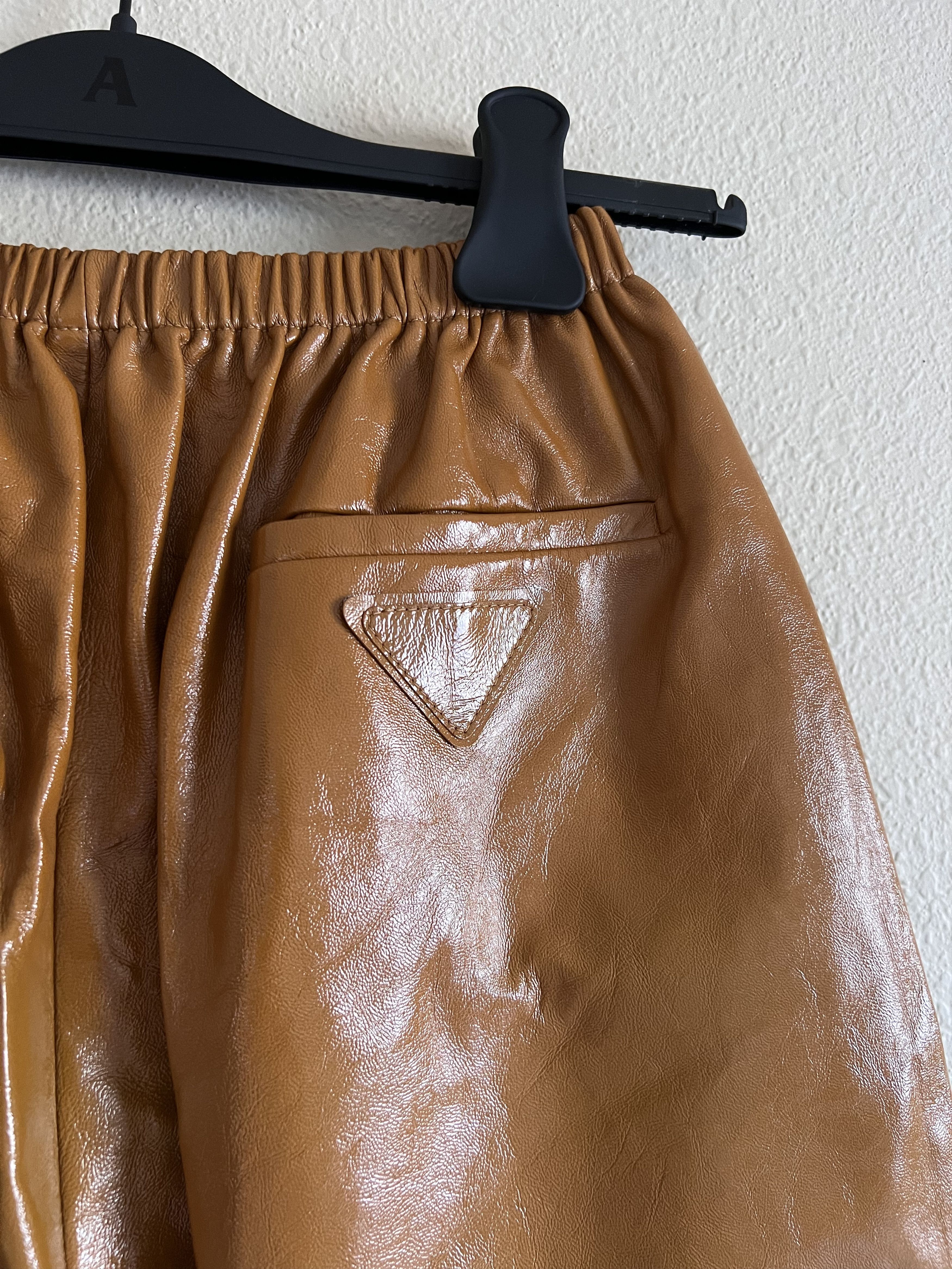 Prada Prada Runway Leather Pants in Caramel Size US 30 / EU 46 - 8 Thumbnail