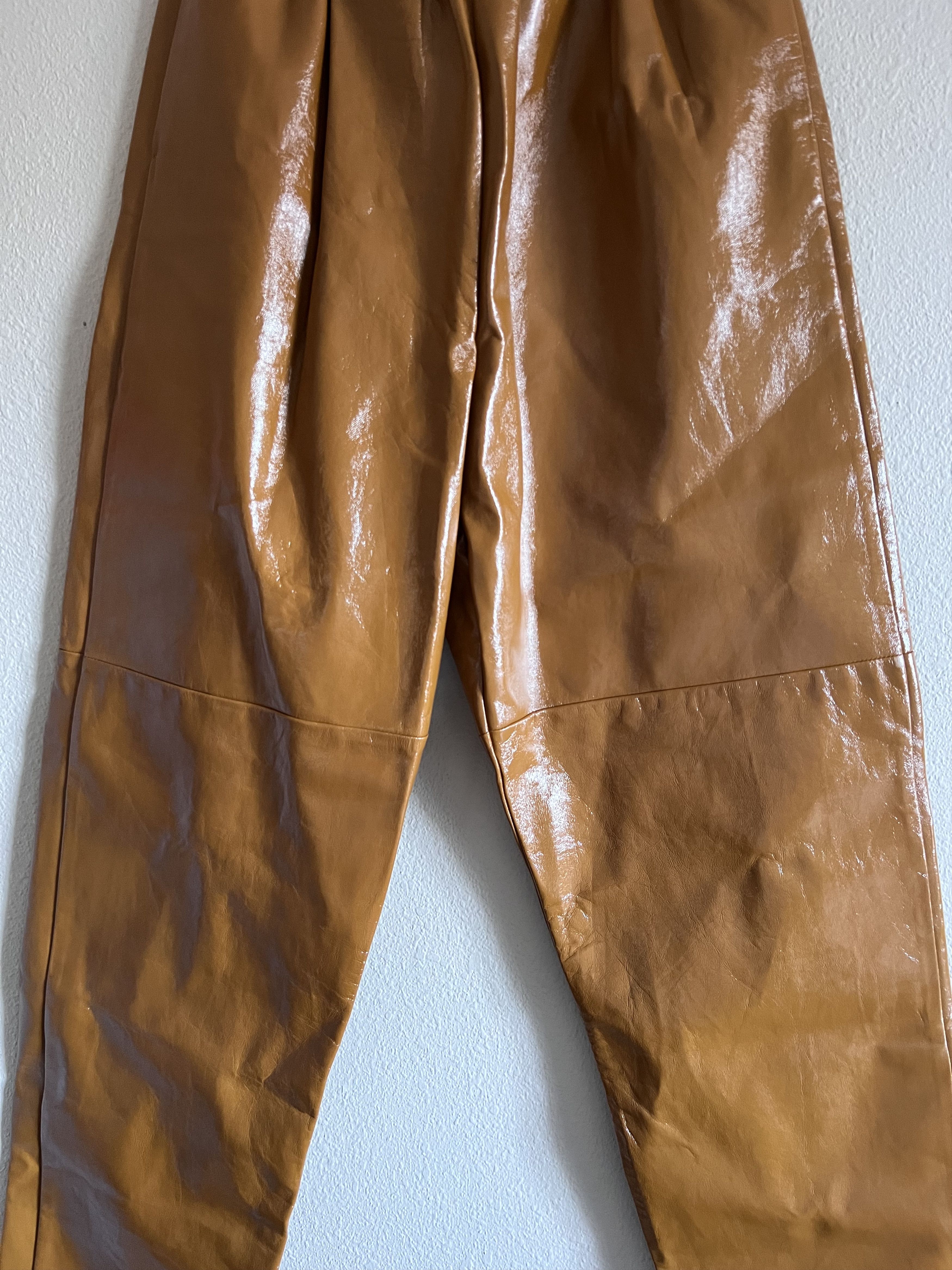 Prada Prada Runway Leather Pants in Caramel Size US 30 / EU 46 - 3 Thumbnail