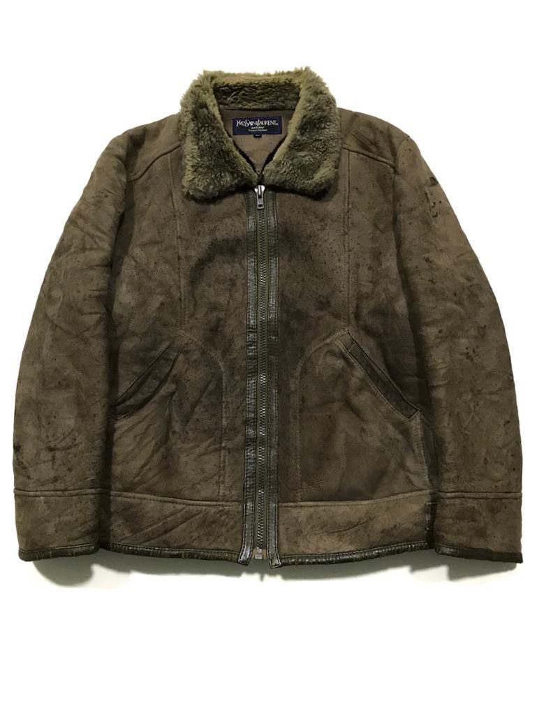 Yves Saint Laurent Type- B3 Shearling Leather Jacket Size US L / EU 52-54 / 3 - 1 Thumbnail