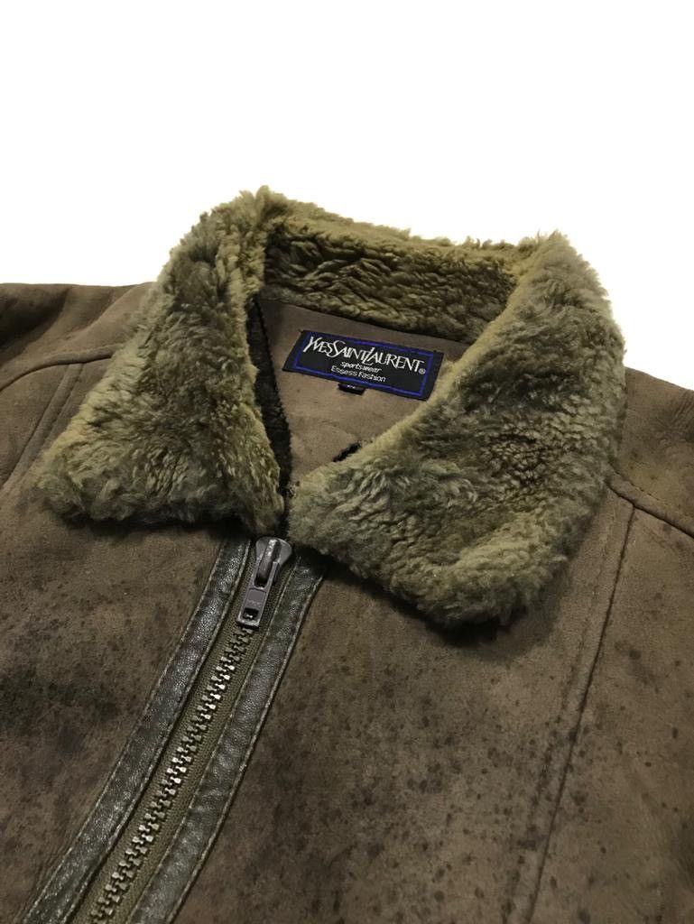 Yves Saint Laurent Type- B3 Shearling Leather Jacket Size US L / EU 52-54 / 3 - 5 Thumbnail