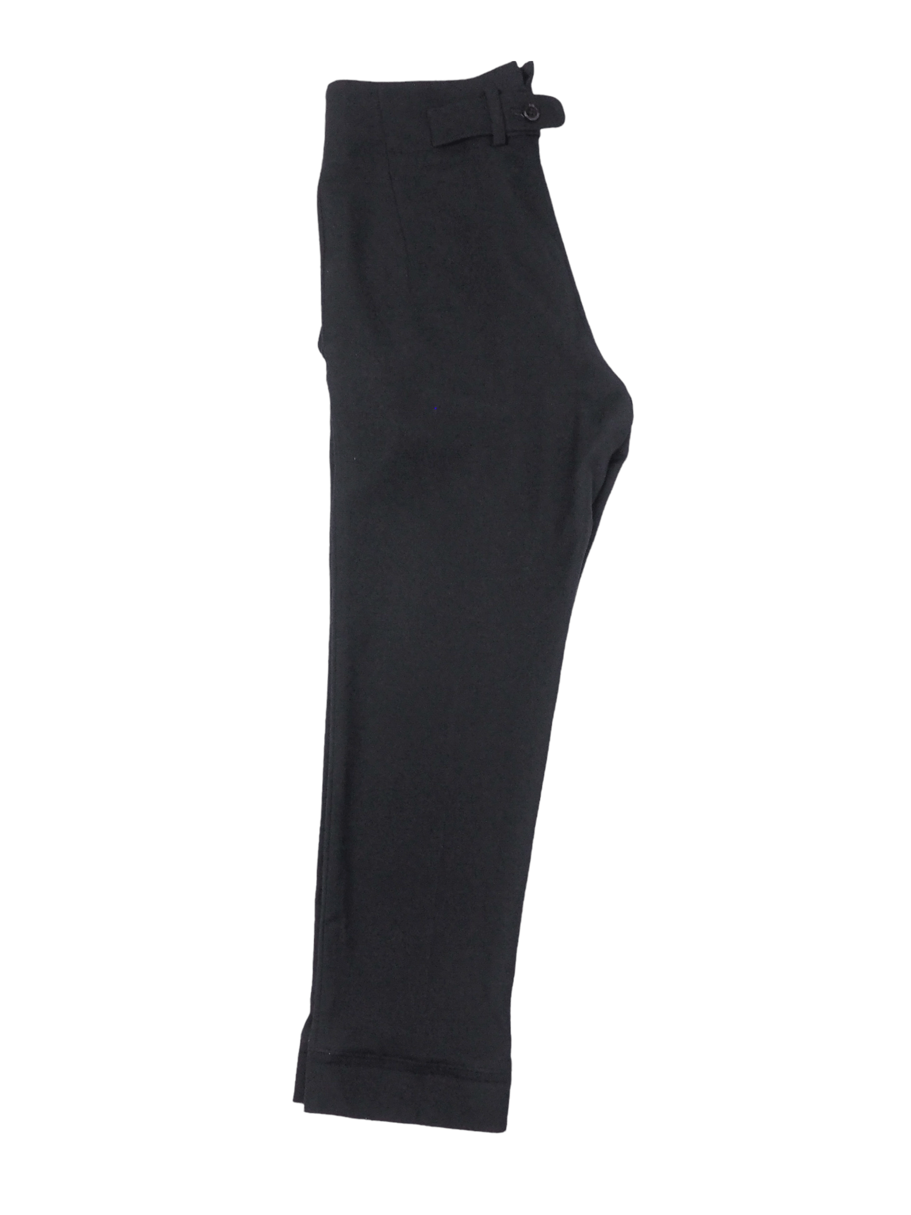 Y's × Y's for Men × Yohji Yamamoto Wool Cropped Black Tailored Regular Fit Trousers Size US 29 - 3 Thumbnail