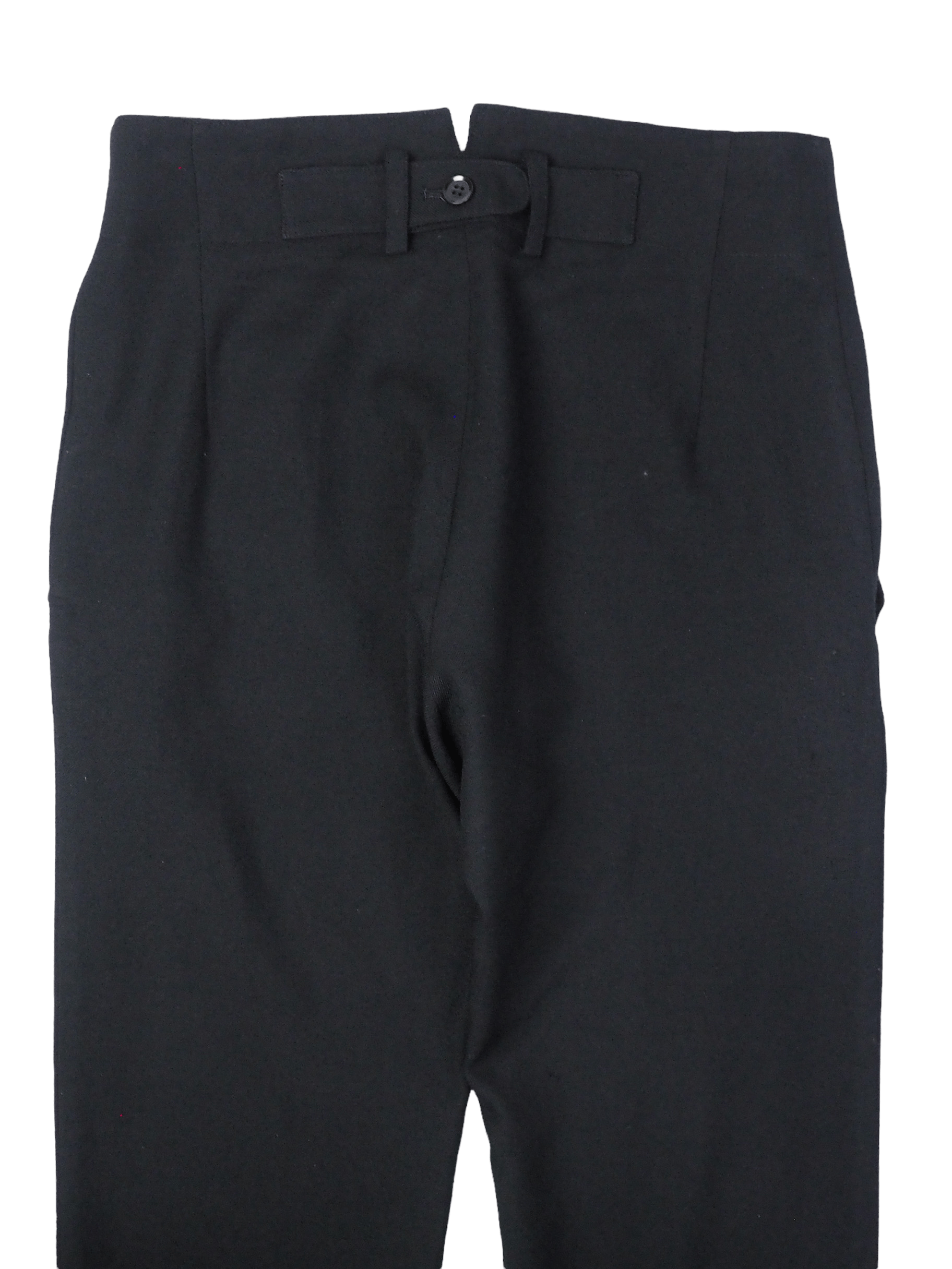 Y's × Y's for Men × Yohji Yamamoto Wool Cropped Black Tailored Regular Fit Trousers Size US 29 - 5 Thumbnail