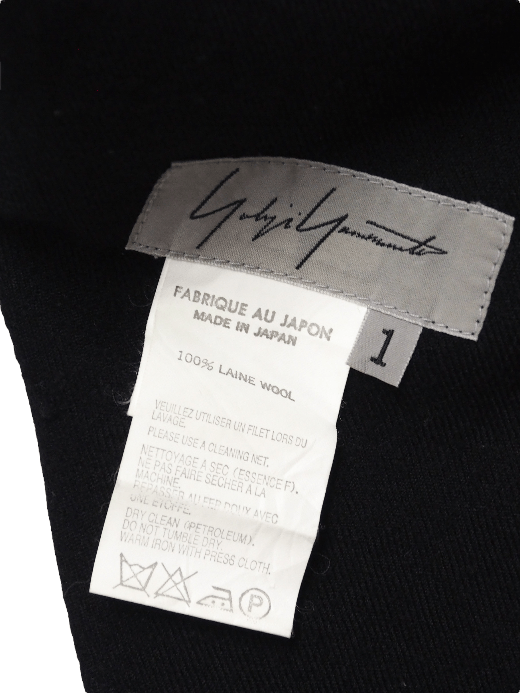 Y's × Y's for Men × Yohji Yamamoto Wool Cropped Black Tailored Regular Fit Trousers Size US 29 - 16 Thumbnail