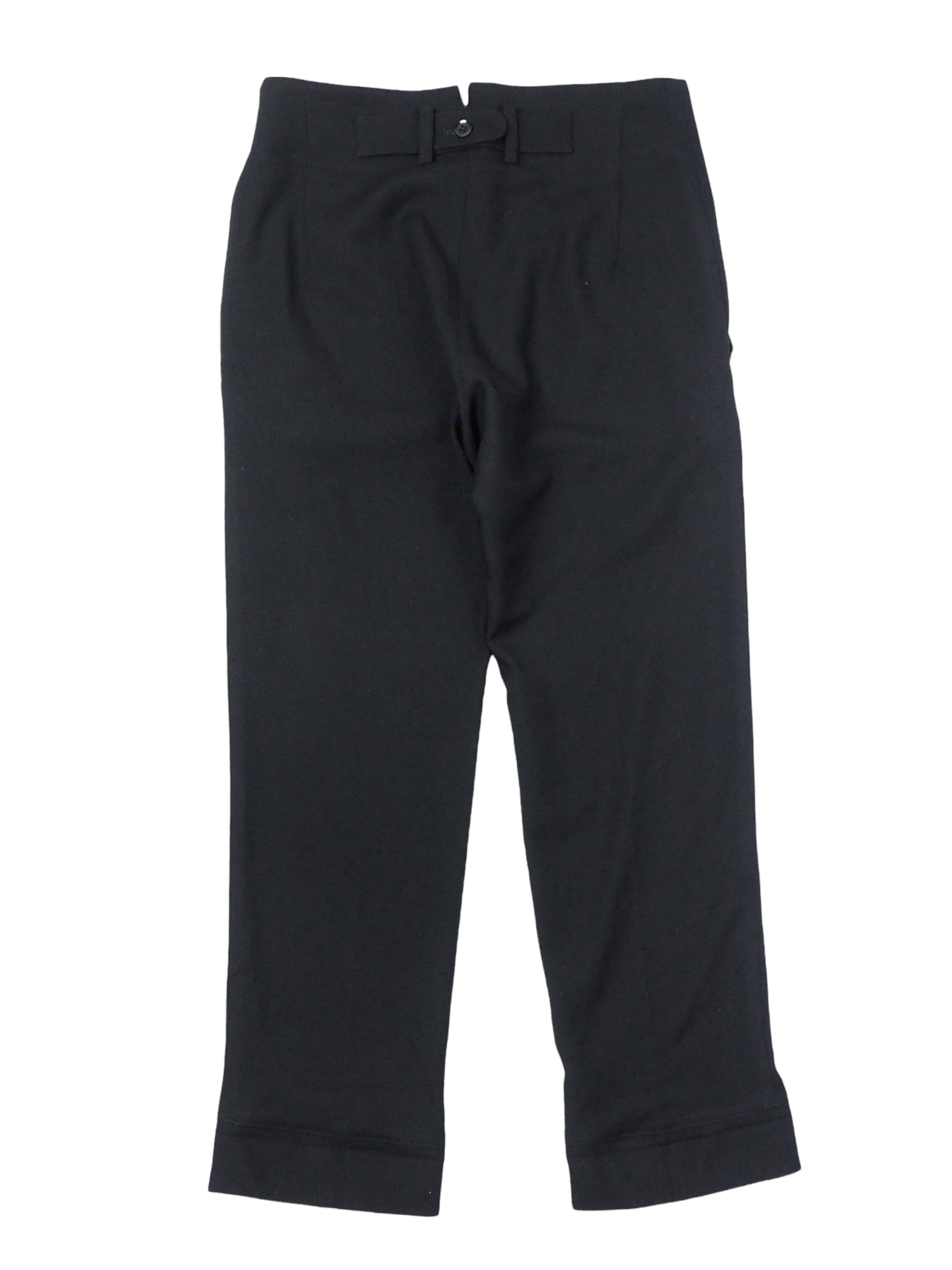 Y's × Y's for Men × Yohji Yamamoto Wool Cropped Black Tailored Regular Fit Trousers Size US 29 - 2 Thumbnail