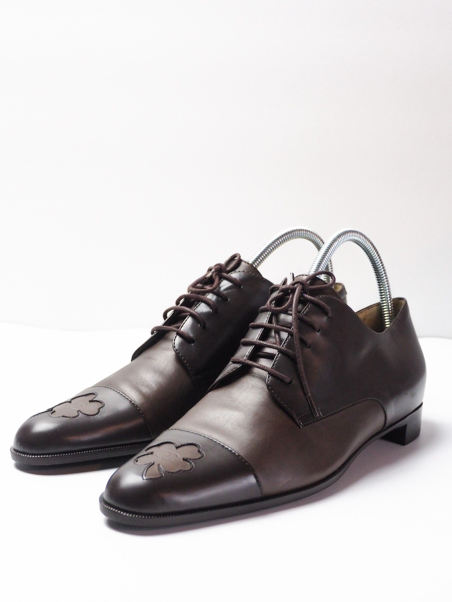 Marble Leather Craft Oxford Shoes