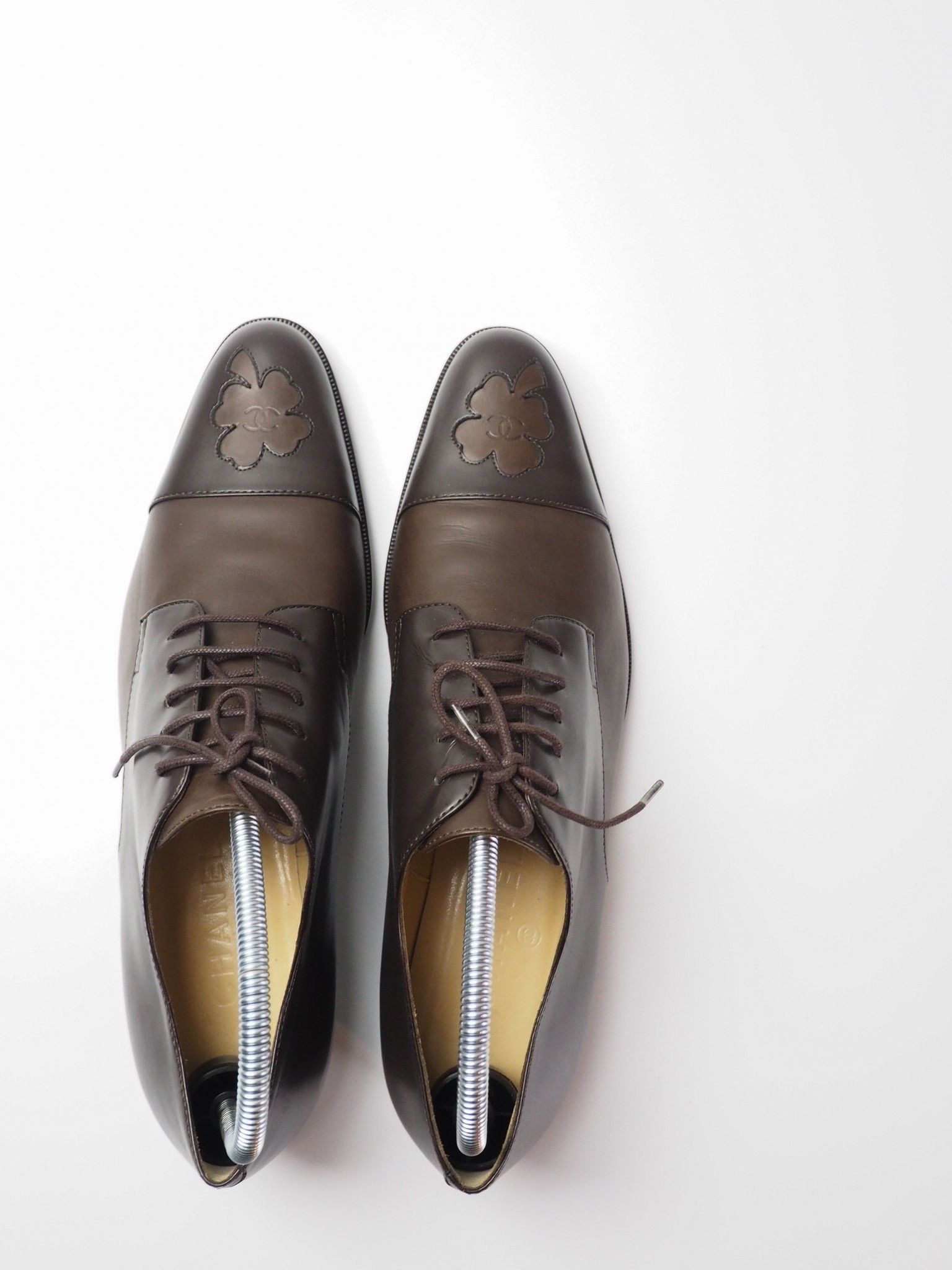 Chanel Marble Leather Craft Oxford Shoes Size US 7 / IT 37 - 5 Thumbnail