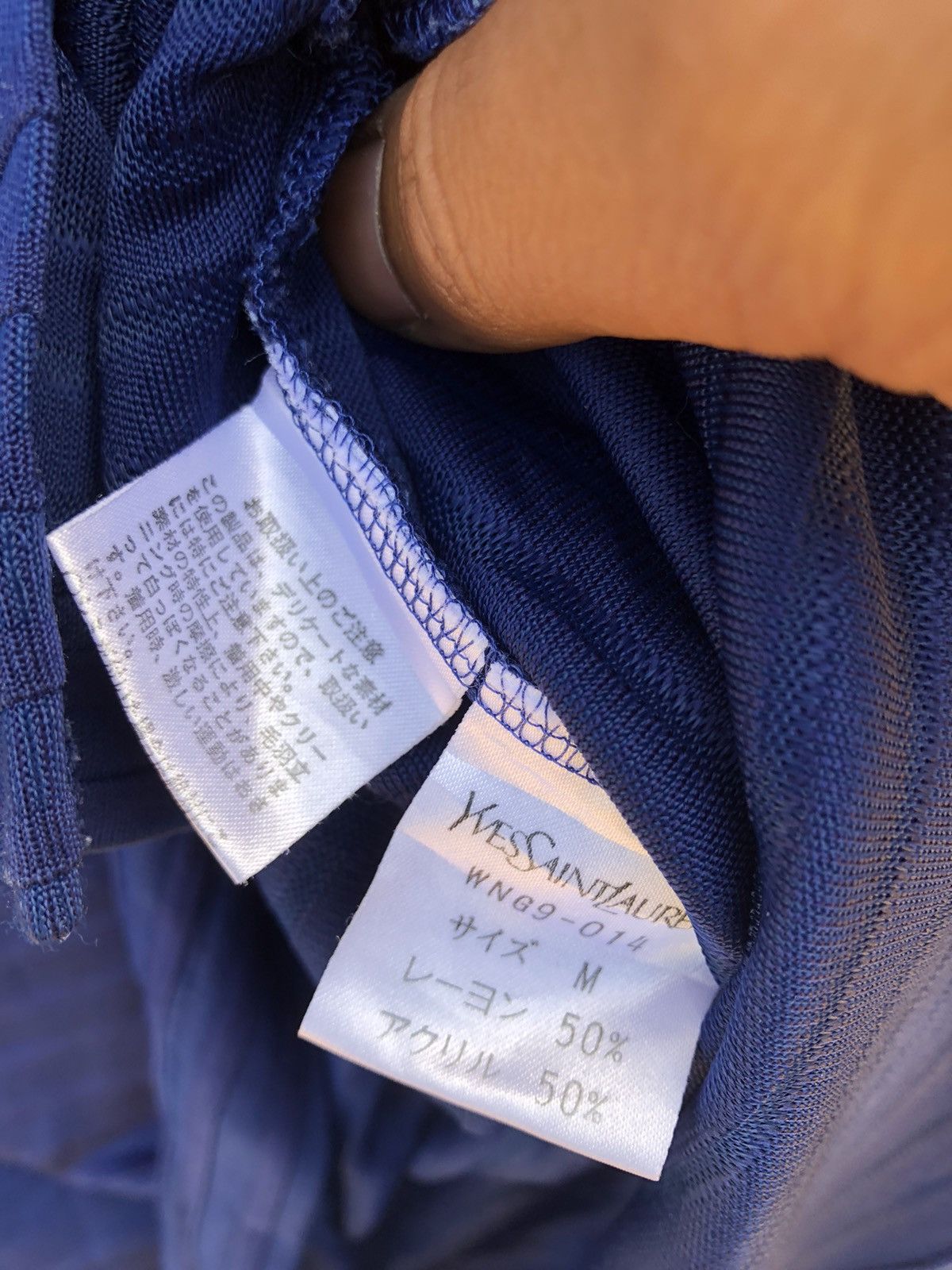 Yves Saint Laurent Yves Saint Laurent T Shirt Stripe Dark Blue Size M / US 6-8 / IT 42-44 - 5 Thumbnail