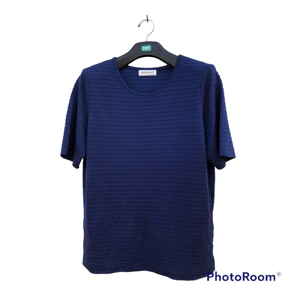 Yves Saint Laurent Yves Saint Laurent T Shirt Stripe Dark Blue Size M / US 6-8 / IT 42-44 - 1 Thumbnail