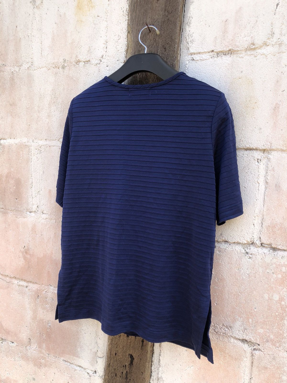 Yves Saint Laurent Yves Saint Laurent T Shirt Stripe Dark Blue Size M / US 6-8 / IT 42-44 - 6 Thumbnail