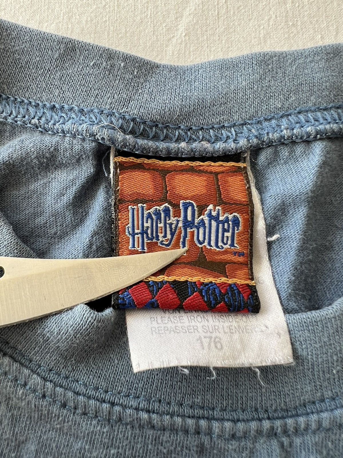 Band Tees Vintage 2001 Harry Potter Quidditch Nimbus Two Blue Tee Size US L / EU 52-54 / 3 - 8 Thumbnail