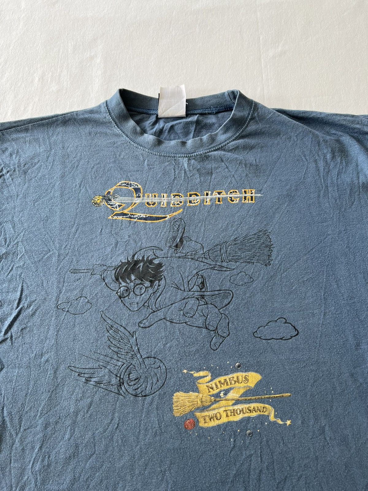 Band Tees Vintage 2001 Harry Potter Quidditch Nimbus Two Blue Tee Size US L / EU 52-54 / 3 - 3 Thumbnail