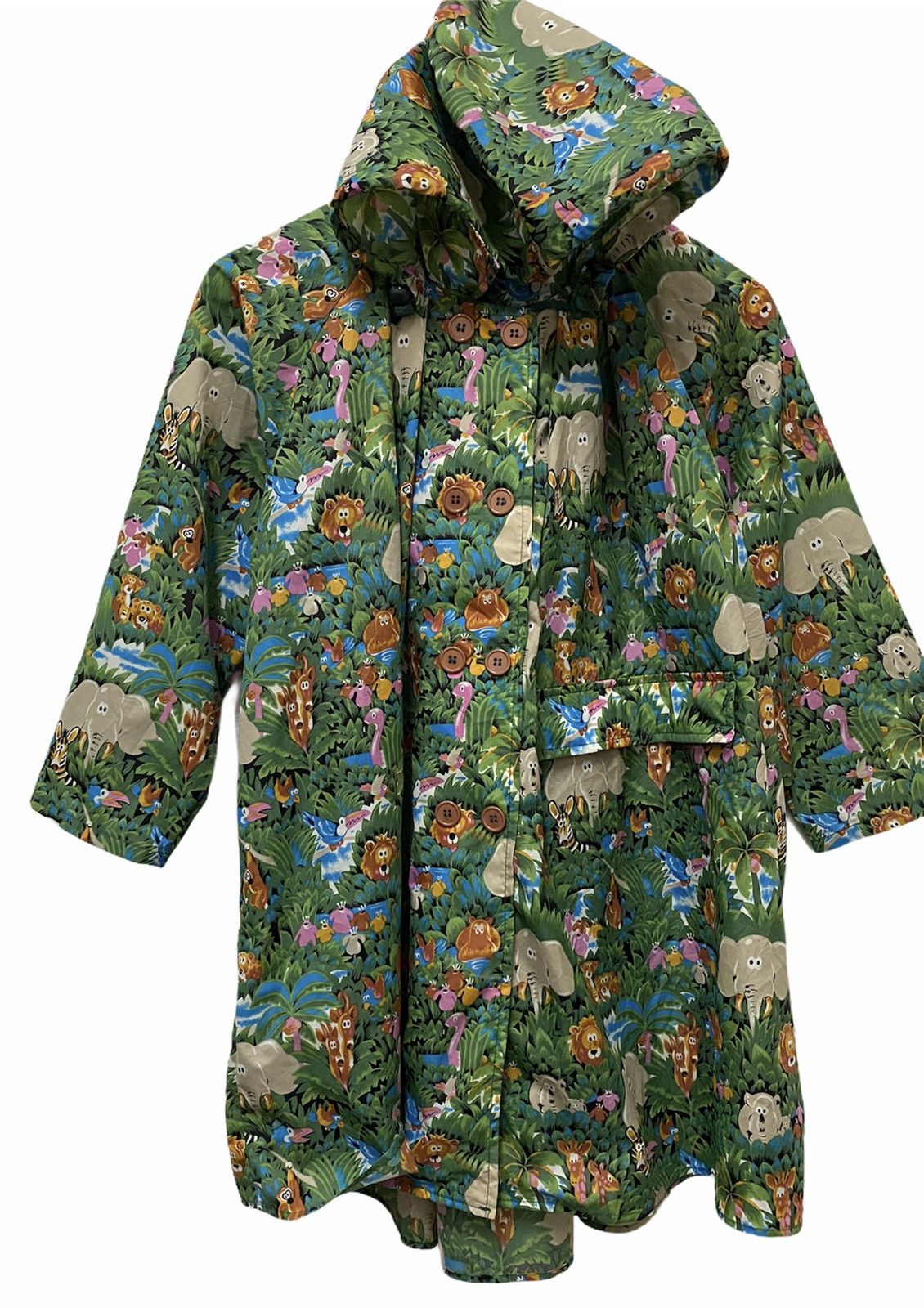 Japanese Brand 🔥Vintage Mixed Animal Print Rain Coat Hooded Size US M / EU 48-50 / 2 - 4 Thumbnail