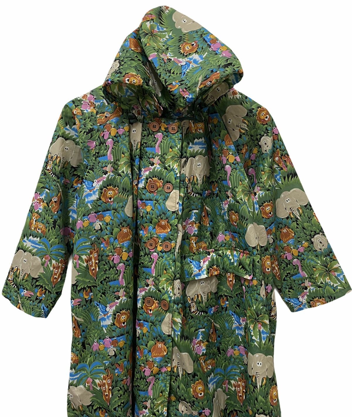 Japanese Brand 🔥Vintage Mixed Animal Print Rain Coat Hooded Size US M / EU 48-50 / 2 - 3 Thumbnail