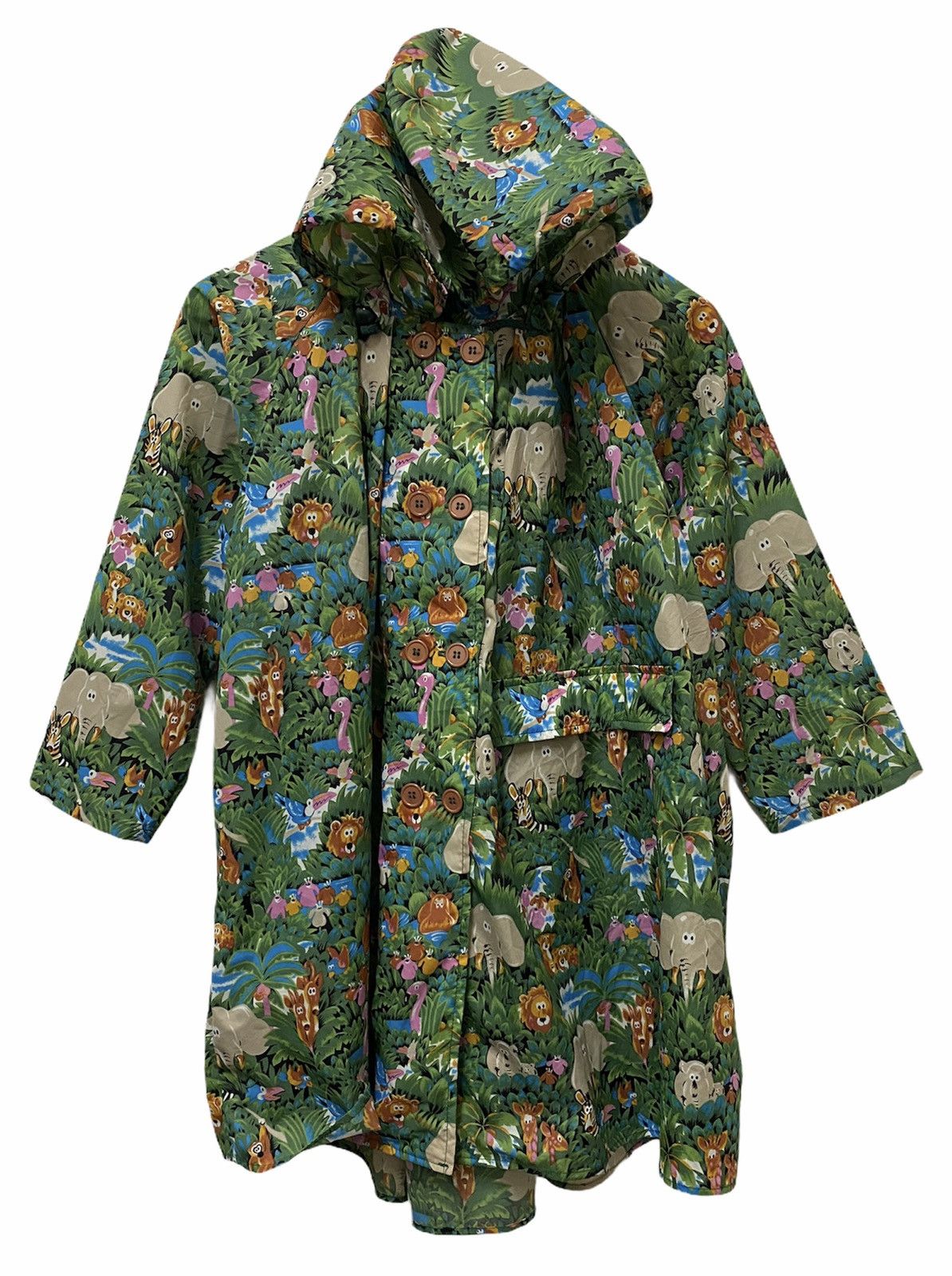 Japanese Brand 🔥Vintage Mixed Animal Print Rain Coat Hooded Size US M / EU 48-50 / 2 - 1 Thumbnail