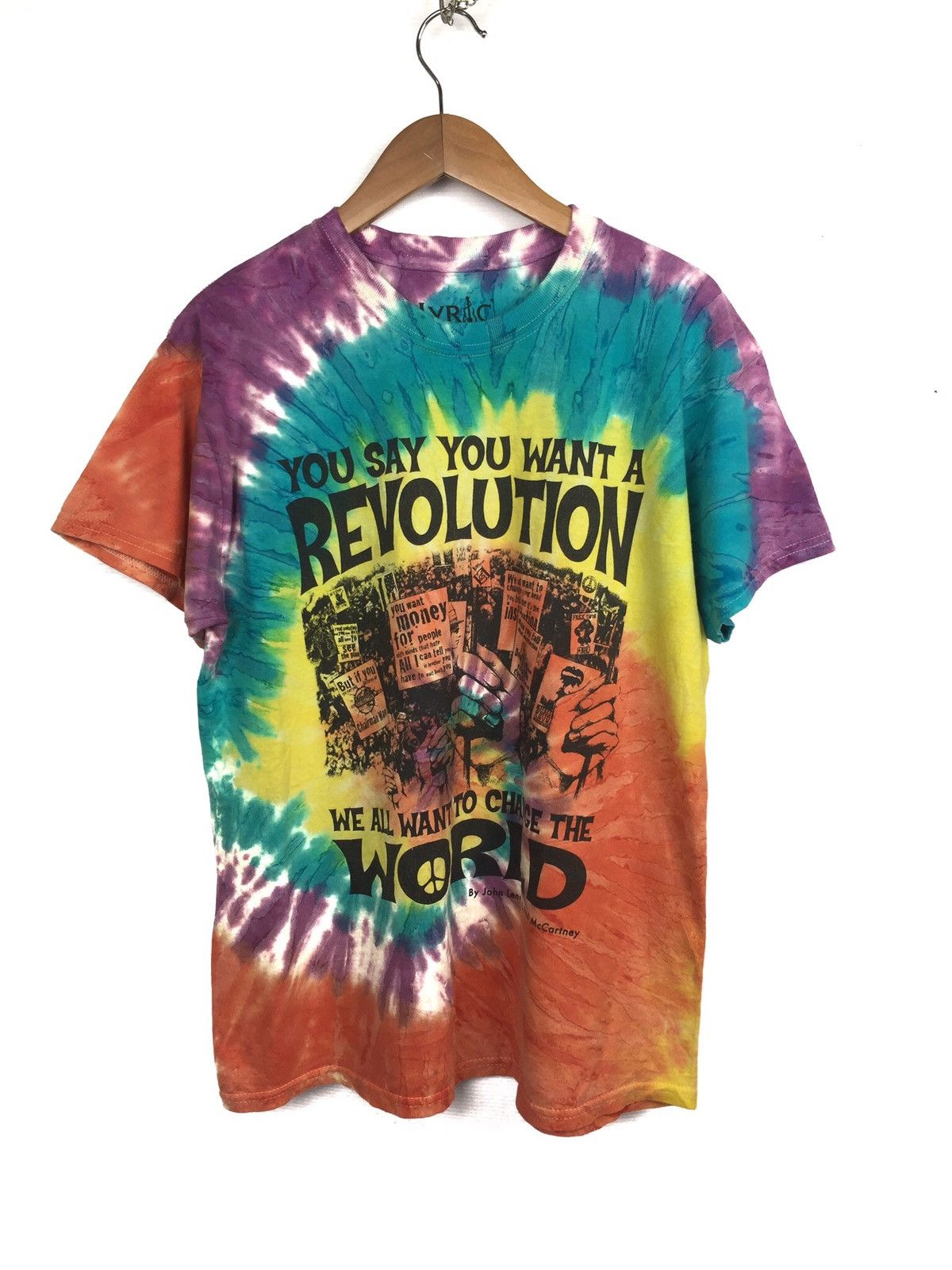 Band Tees John Lennon & Paul McCartney The Beetles revolution tye dye Size US M / EU 48-50 / 2 - 1 Thumbnail