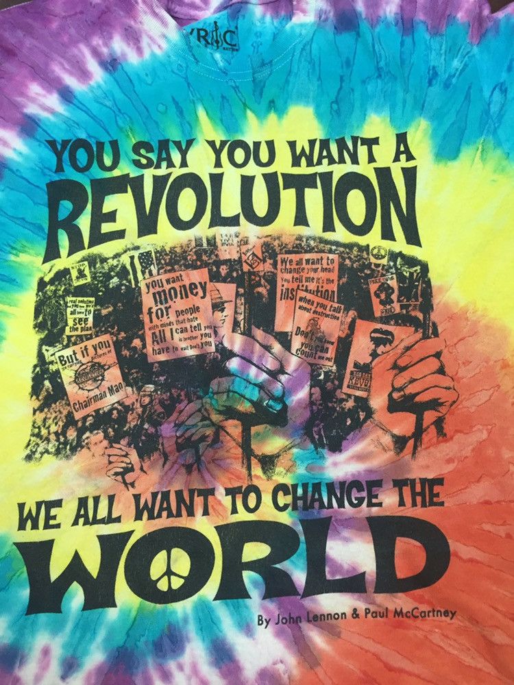 Band Tees John Lennon & Paul McCartney The Beetles revolution tye dye Size US M / EU 48-50 / 2 - 4 Thumbnail