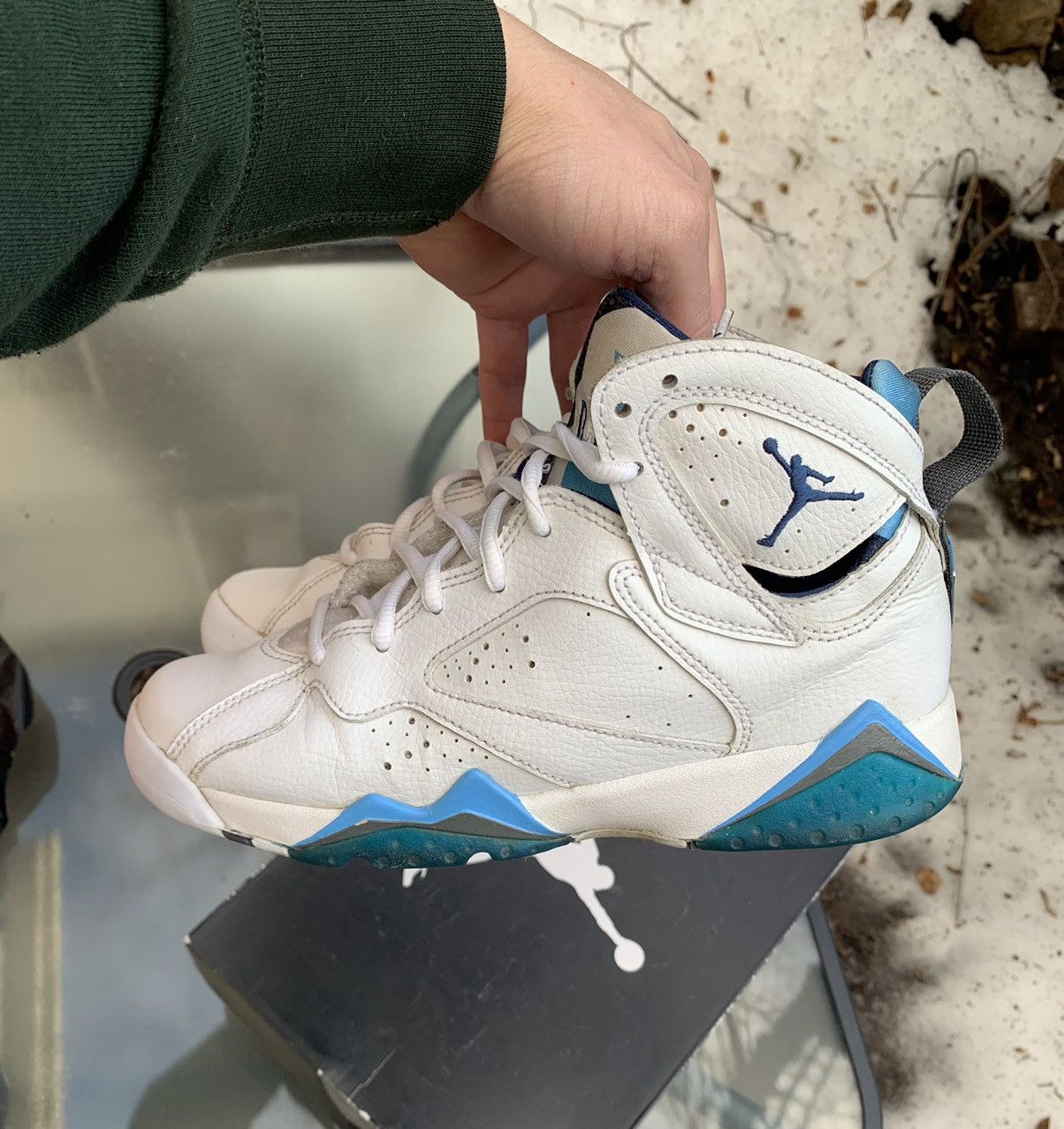 Jordan Brand × Nike Air Jordan 7 BG French Blue Size US 5 / EU 37 - 9 Thumbnail