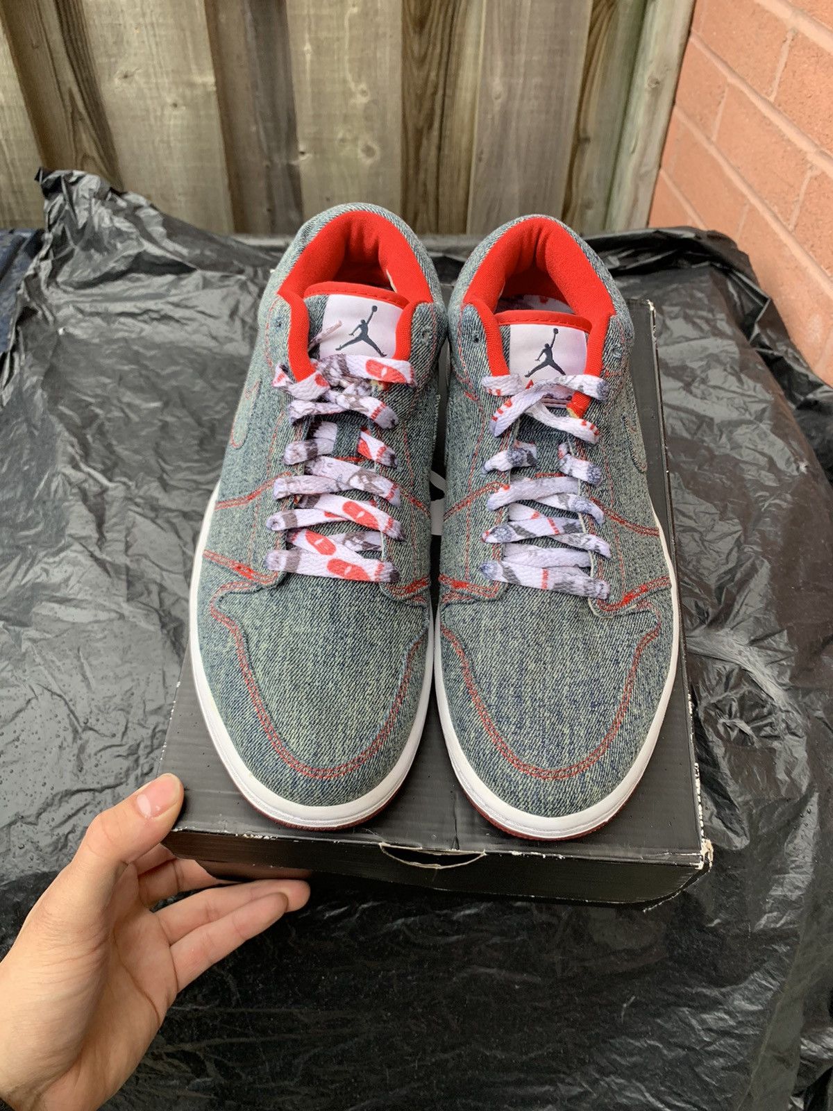 Jordan Brand × Nike Air Jordan 1 Retro Low Denim 2007 Size US 9.5 / EU 42-43 - 3 Thumbnail