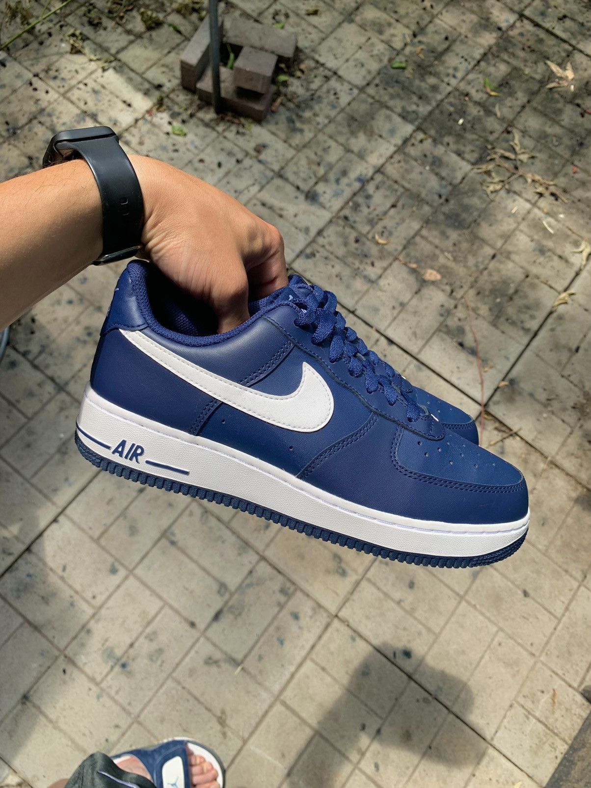 Nike Air Force 1 Low Midnight Navy White Size US 7 / EU 40 - 8 Thumbnail
